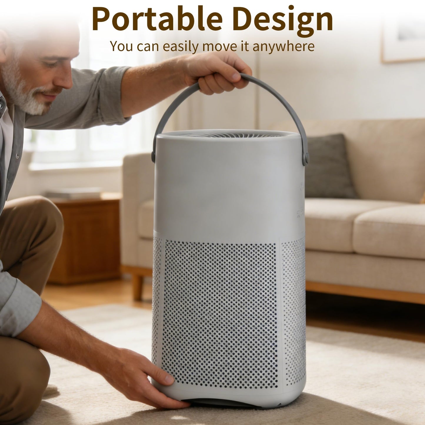 Berk Air Purifiers for Home Living Room,Cover Up to 1550 Ft²,Smart HEPA Air Purifier,PM2.5 Air Quality Display,Portable Air Purifier for Pets Hair, Smoke, Odors,Pollen (D3S-Smart)