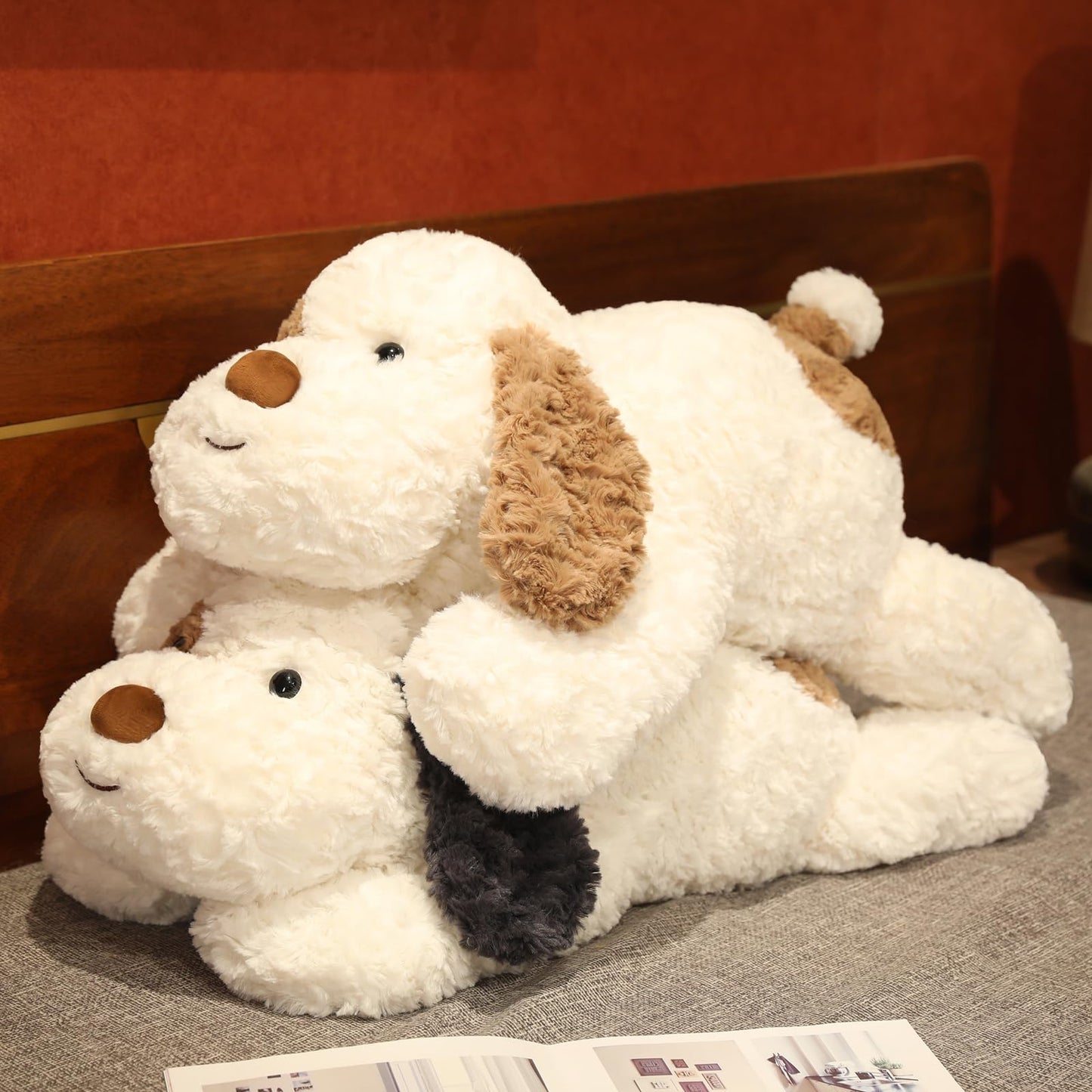 Hronsa Dog Weighted Stuffed Animal, 5.7 lbs 25.5 inch Weighted Dog Plush Toy Large Dog Stuffed Animals Weighted Puppy Plush Animals Pillow Toy Gifts for Adults & Kids, Brown