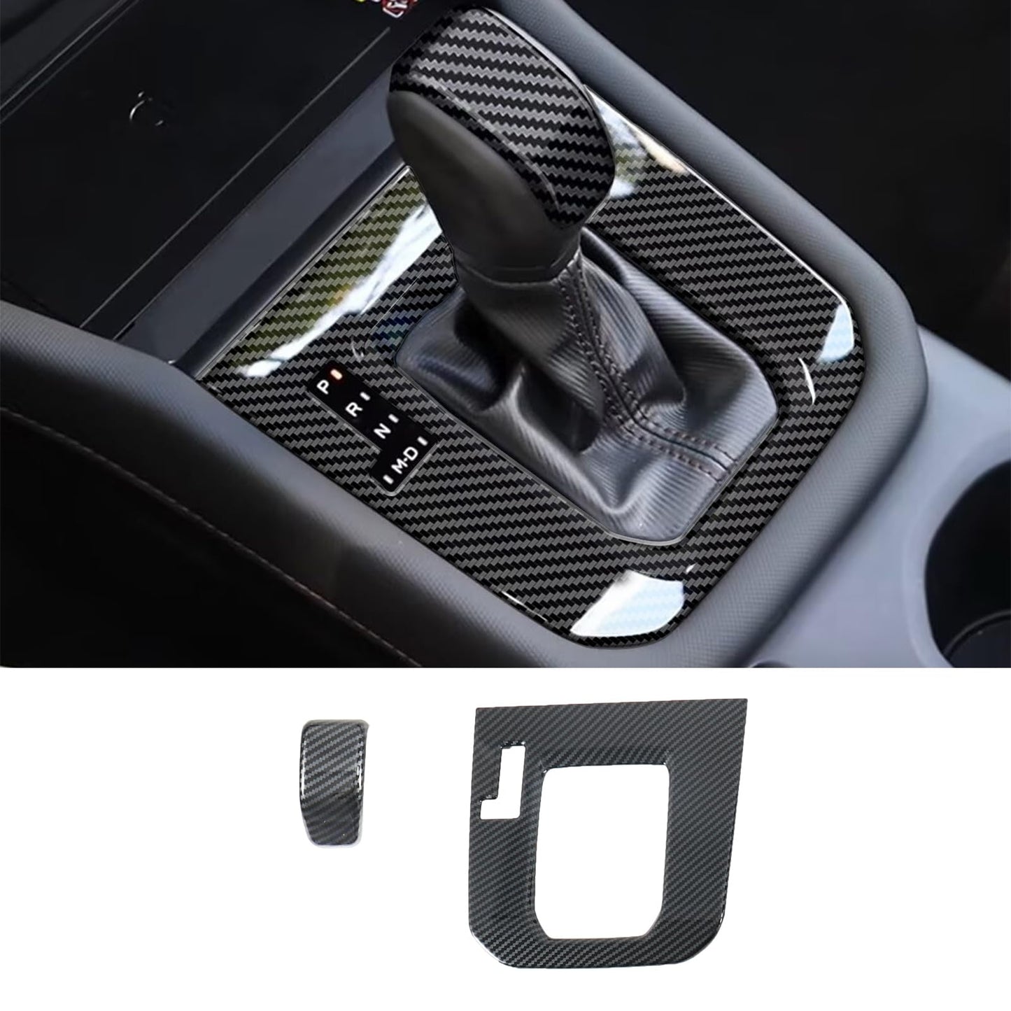 Tempsnow Interior Trim for Subaru Forester 2025 2026 Carbon Fiber Gear Shift Panel with Steering Wheel Trim
