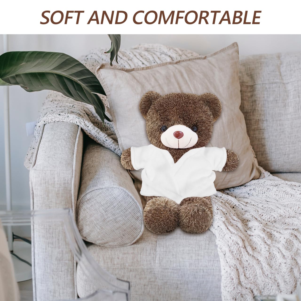 Garneck Mini Bear Bathrobe & Sleepwear Set: Stuffed Animal Clothing - Mini Plush Cotton Robe for Build a Lovely Doll Outfits - Dollhouse Dress up Game Costume Accessories Favor