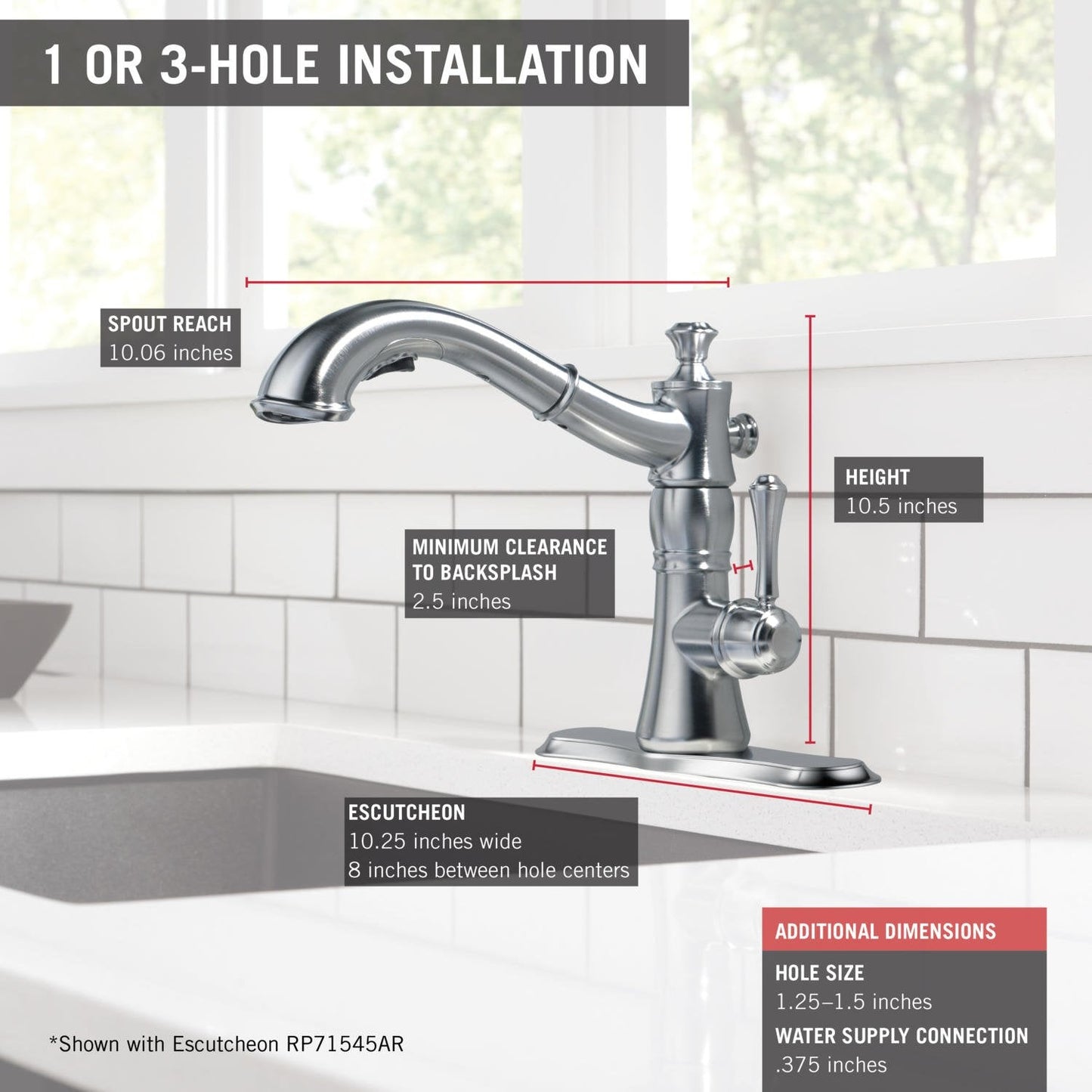 Delta Faucet Cassidy Pull Out Kitchen Faucet, Polished Nickel Kitchen Sink Faucet, Kitchen Faucet with Pull Out Sprayer, Magnetic Docking Spray Head, Polished Nickel 4197-PN-DST