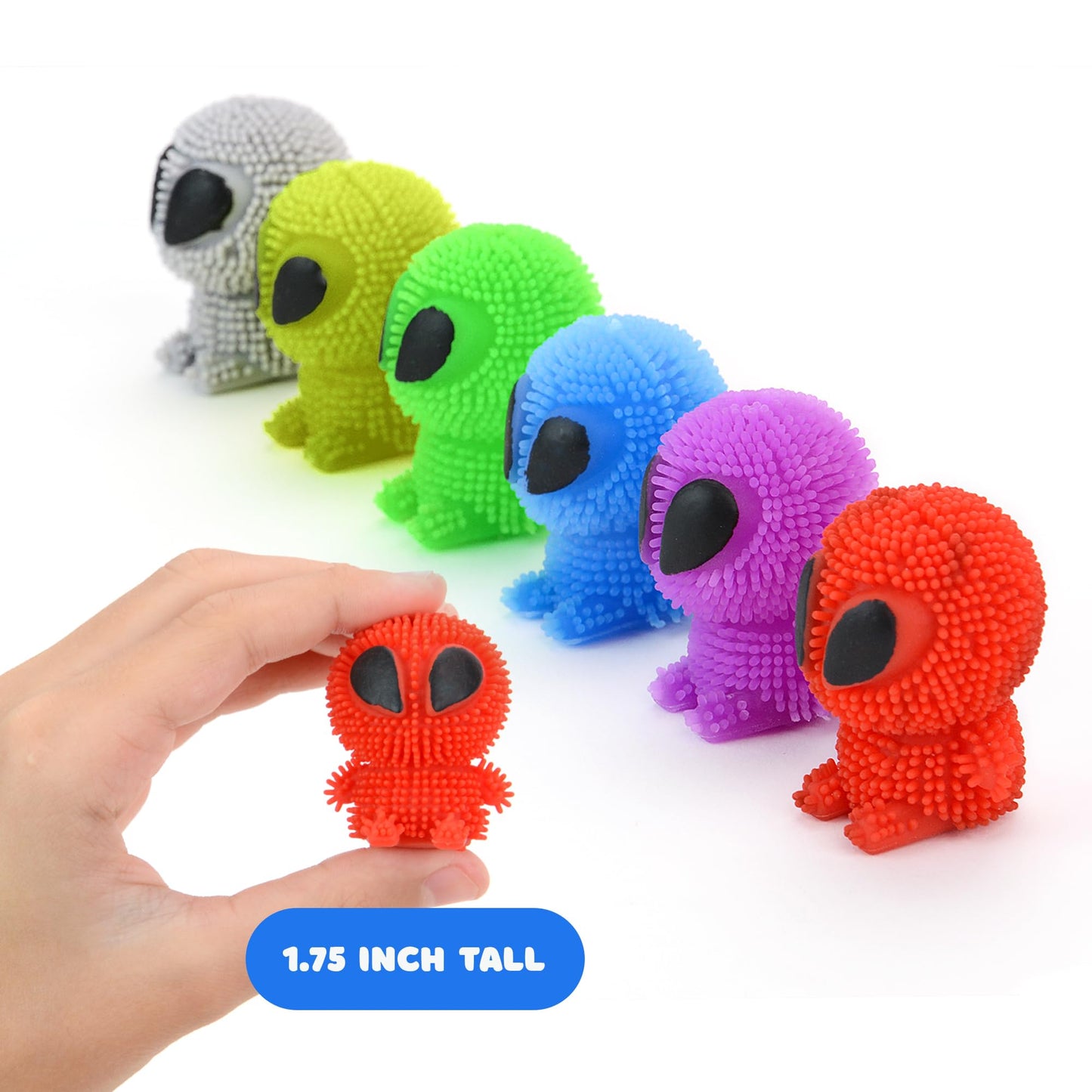 Alien Toys for Kids - 1.75 Inch Alien Toys for Kids - Funny Squishy Toys for Party Favors, Goody Bags, Classroom Prizes - Mini Puffer Ball - Pack of 24 - Easter Basket Stuffers