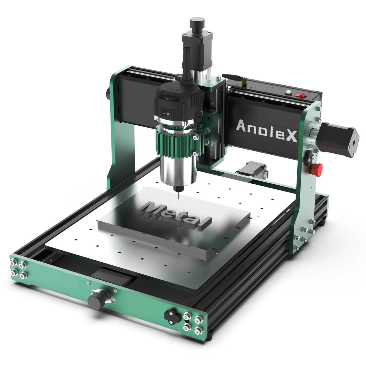AnoleX CNC Router Machine 3030-Evo Max, All-Metal XYZ Axis Dual Steel Linear Guides with 800W Trimmer Router, ideal for Cutting Aluminum, Brass, Stainless steel, Wood, Acrylic, MDF, Plastics