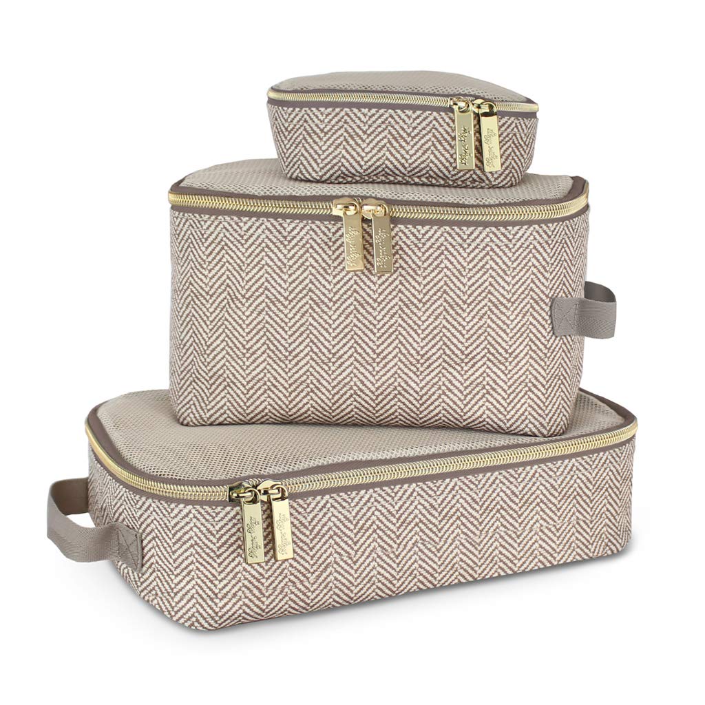 Itzy Ritzy Diaper Bag Backpack – Large Capacity Boss Plus Baby Backpack Diaper Bag & Packing Cubes - Set of 3 Packing Cubes or Travel Organizers