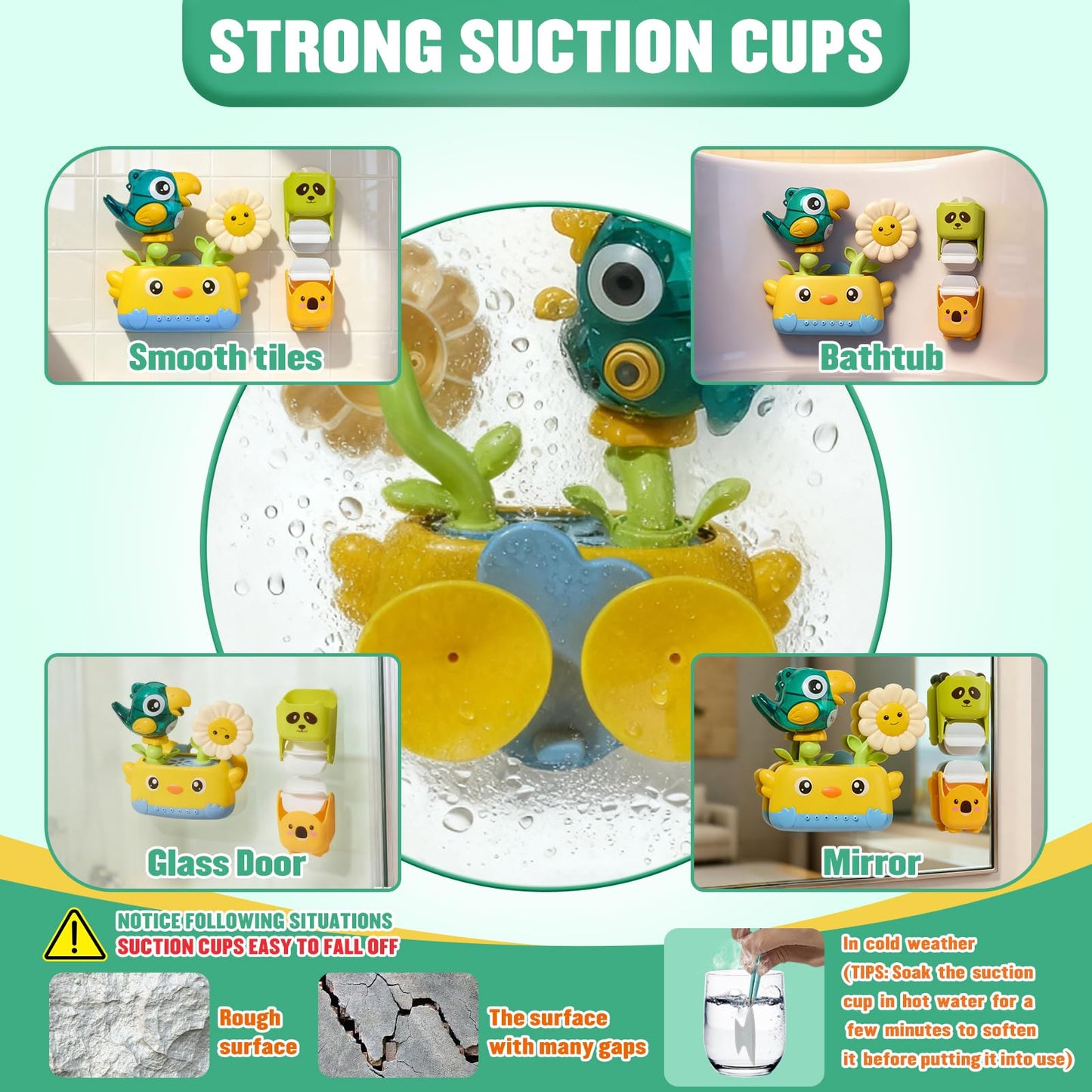 Baby Bath Toys for Kids Ages 1-3 | Fun & Easy Grip Mold Free Bath Toys Toddler 2-4 | Bath Cups Spoon Watering Can for Baby 12-18 Months | Toddler Bath Tub Pool Water Toys for 1+ Year Old Boys Gift