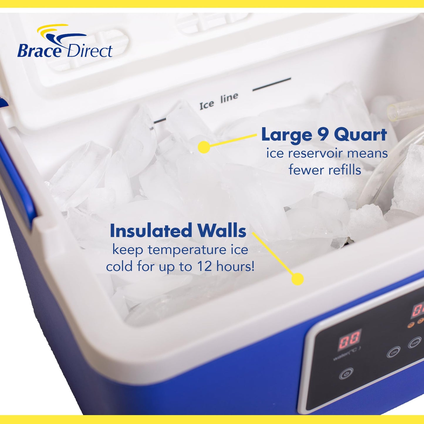 Renewed BlueIce Cold Therapy Circulation Machine with Universal Pad- Back, Knee, Hip, Shoulder, Ankle- Quiet Cryotherapy Pain Relief for Post Surgical, Arthritis, and Swelling by Brace Direct
