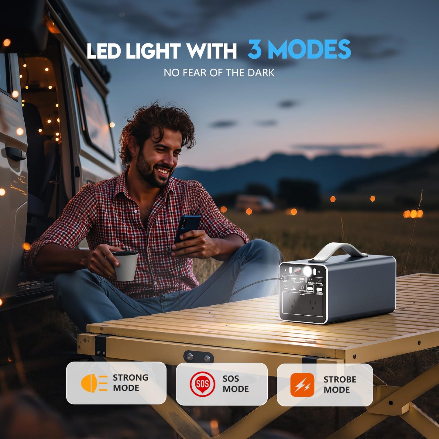 300W Portable Power Station, 299.7Wh Portable Laptop Charger with AC Outlet, Dual Way 65W PD/USB-C Port, Battery Pack Power Supply, Solar Generator for Outdoor Camping Home