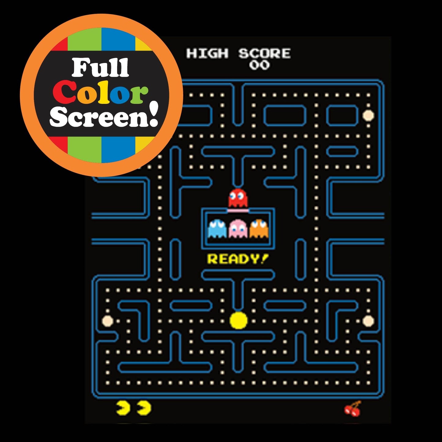 Arcade Classics Ms. Pac-Man - Retro Mini Arcade Game, Full Color Screen, Classic Handheld Electronic Game Console, 90s Toy, Great Gift for Kids 8+