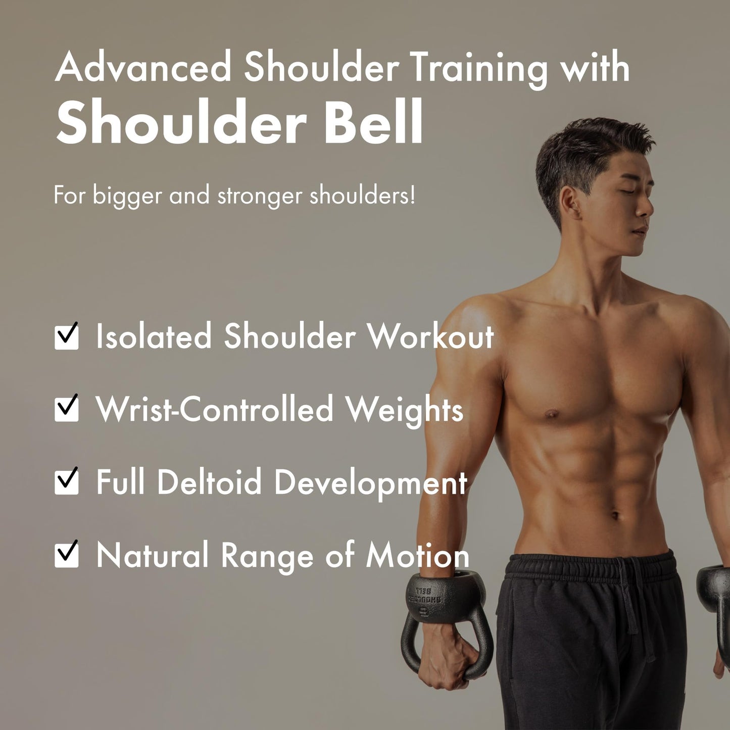 ShoulderBell, Patented Shoulder Exercise Dumbbells, 13Ibs - Precision Shoulder Targeting for Isolating Shoulder Muscles