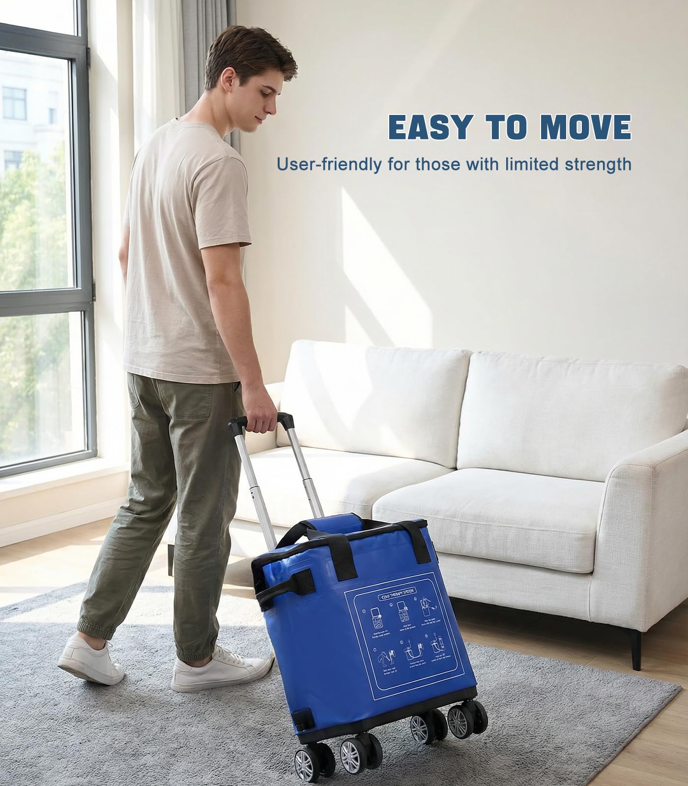 Ice Machine for Knee After Surgery 19qt, Portable Cold Therapy Machine Knee Replacement Recovery, Pain Relief Cryotherapy System with Timer, Compression Pad fits Shoulder Hip Ankle