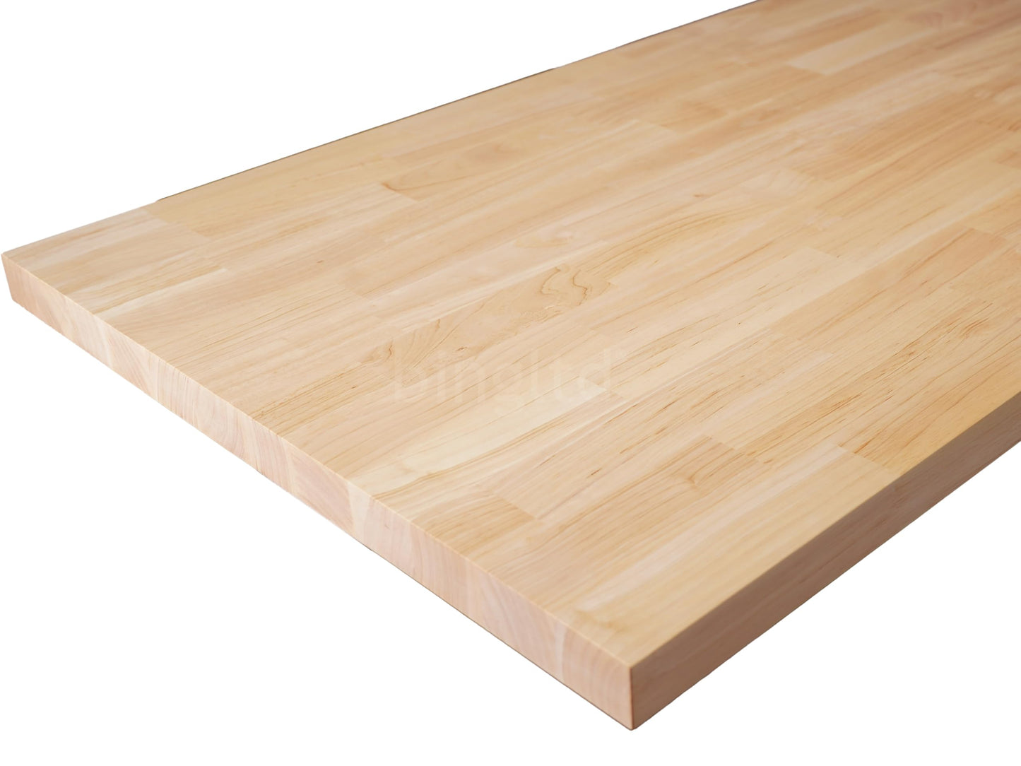 bingltd- 4 ft x 25 in x 1.5 in Unfinished Hevea Solid Wood Butcher Block Countertop With Square Edge