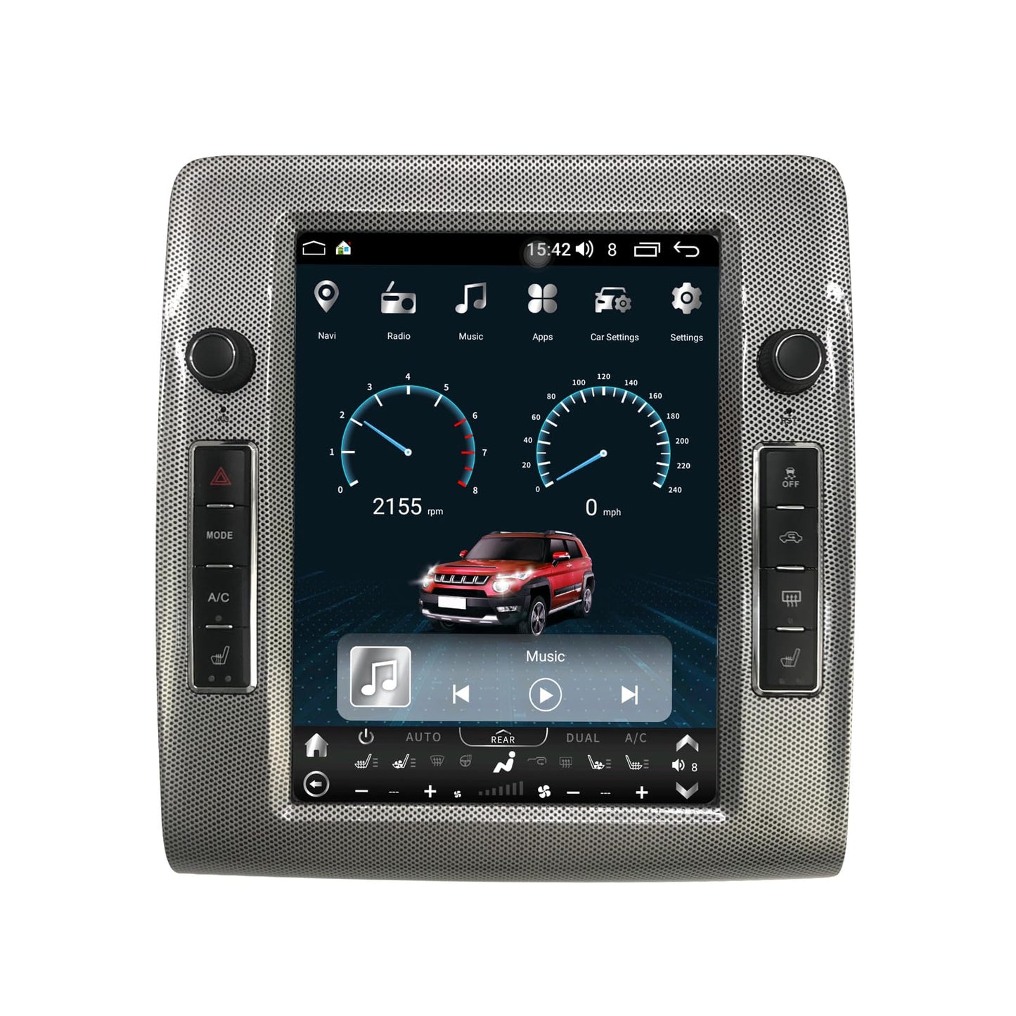 Car Radio Stereo for Dodge Challenger 2008-2014 Replacement Android Auto CarPlay GPS Navigation Vertical Screen Tesla Style with DSP in Dash Headunit Multimedia Player Audio