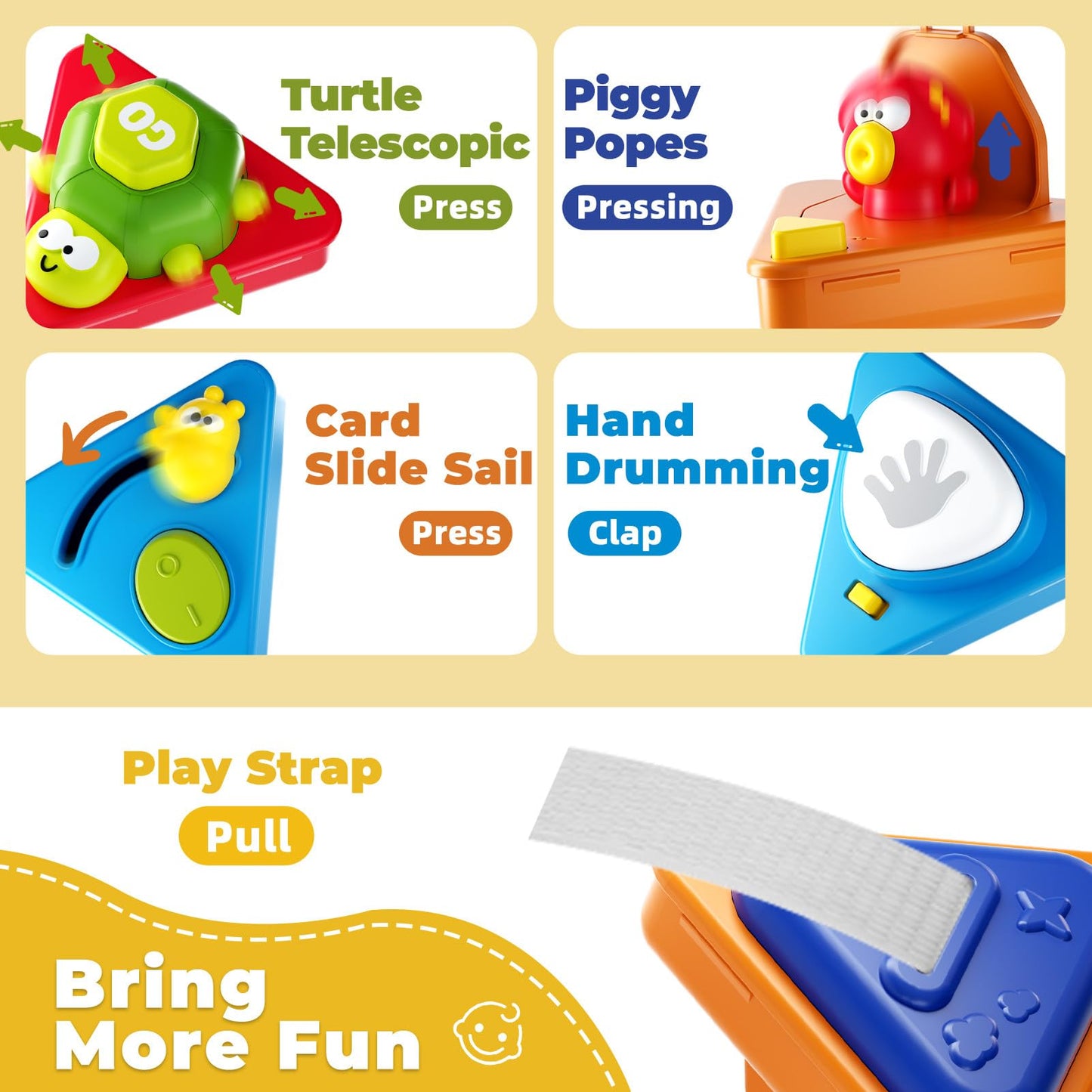Vanvimen 20-in-1 Toddler Busy Board Activity Cube Toys, Montessori Toy for 1 2 Year Old Boys Girls Kids, Early Educational Active Toy for Toddler 1-3, Christmas Toys Gifts for 1 2 Year Old Boy Girl