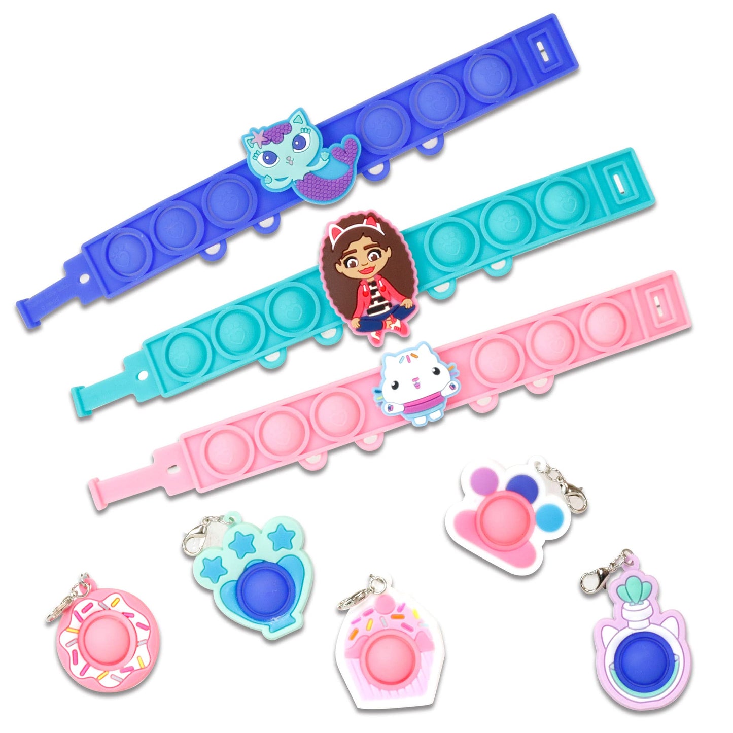 Tara Toys Gabby's Dollhouse Pop-Eeze Bracelet Activity Set Snap Bead Jewelry Kit for Kids with Charms & Carry Case DIY Craft Gift for Girls Ages 3+ Inspired by DreamWorks Gabby