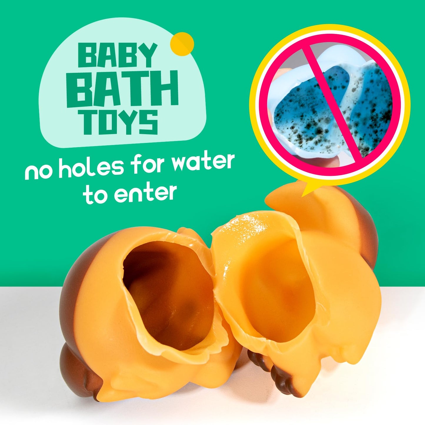 Hely Cancy Baby Bath Toys - No Hole Bath Toys for Kids, Bath Tub Shower Toys for Newborn Baby