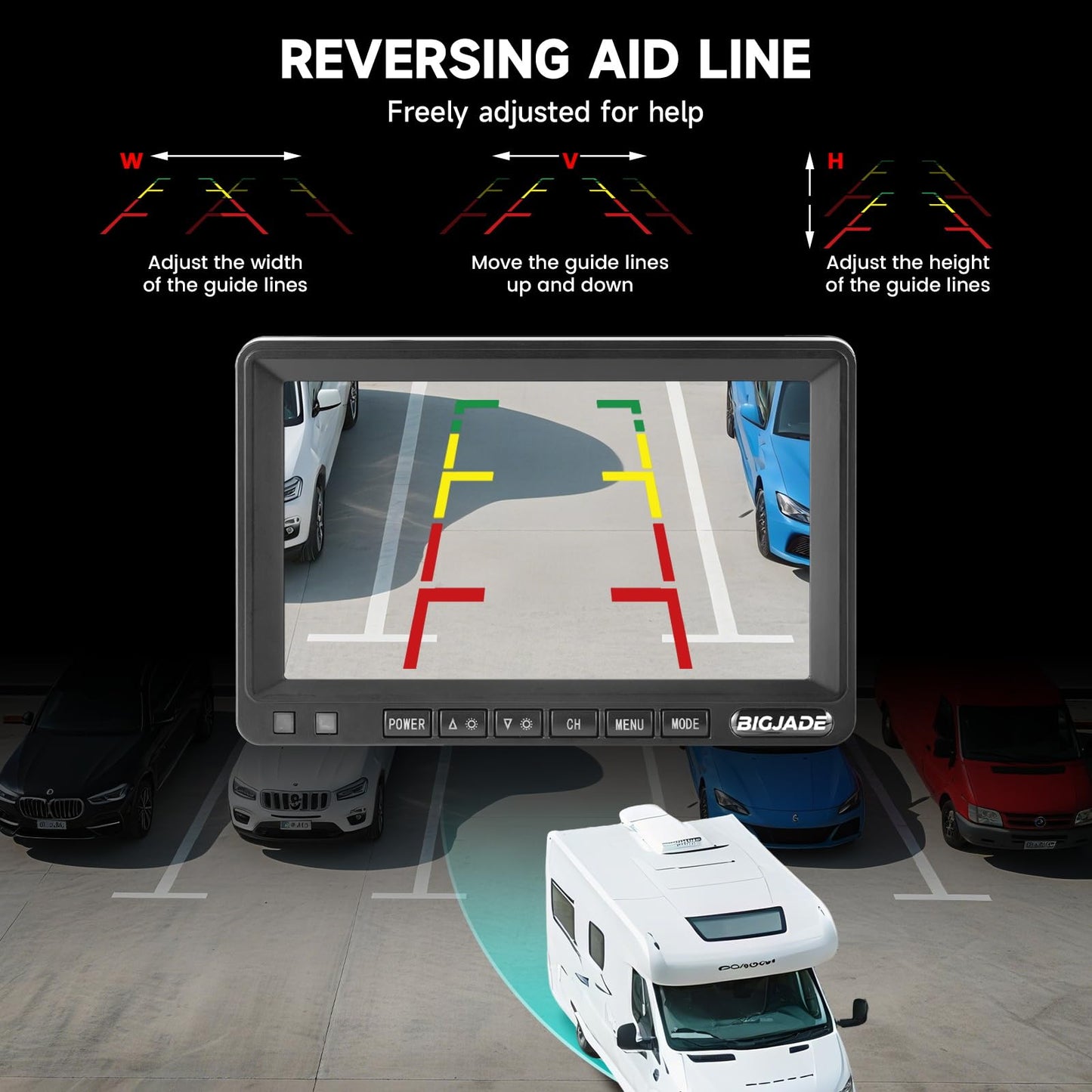 Wireless Backup Camera - Rv Backup Camera with HD 7" Monitor - Dual Back Up Camera Systems for Truck - IP69 Waterproof Rv Camera with DVR, Night Vision for Rv, Truck, Trailer and Camper