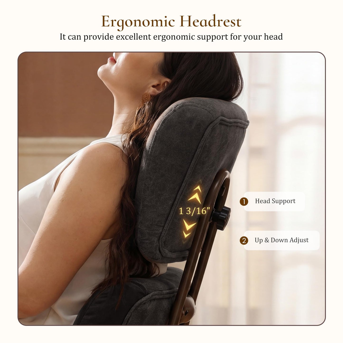 EUREKA ERGONOMIC Home Office Desk Chairs, Ergonomic Computer Chair with High Back, Executive Office Chair with Lumbar Support, Spring Cushion Seat, Mid-Century Modern, Brown-Gray