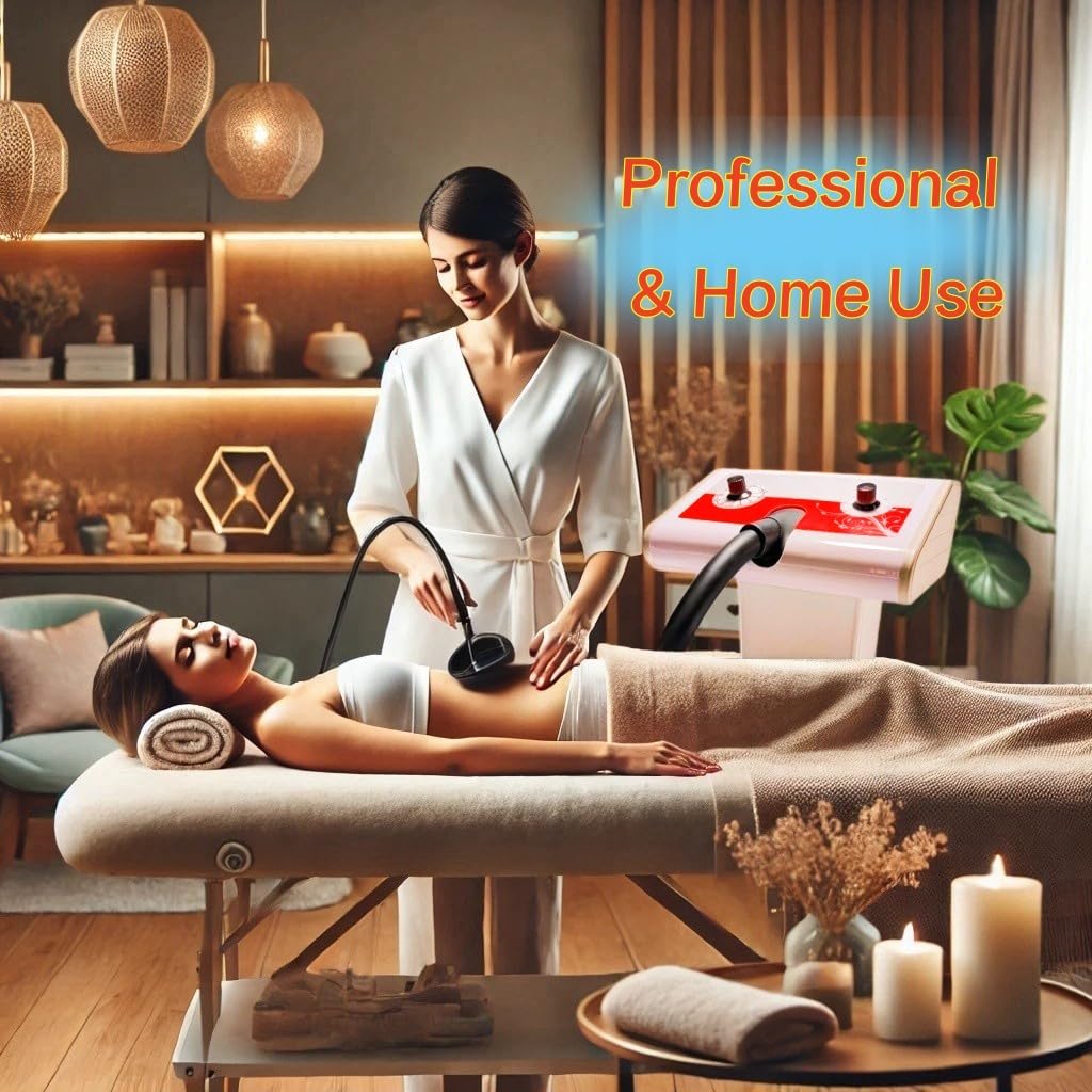 NETTITO Cellulite Massager Electric Vibration Professional – with Trolley & 5 Interchangeable Heads, Deep Tissue Relief, Muscle Relaxation, Durable Design for Salon & Home Use