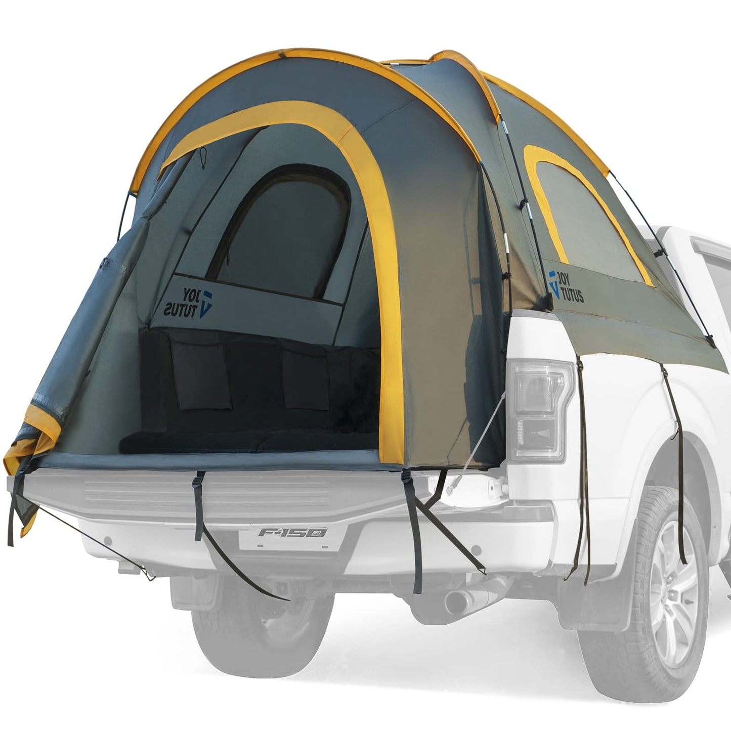 JOYTUTUS Pickup Truck 6.5' 2.0, Waterproof PU2000mm Double Layer for 2 Person, Portable Truck Bed Tent with Rainfly - Orange