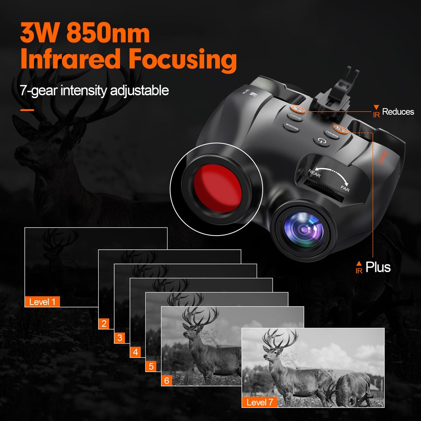 Night Vision Goggles, 984ft Digital Infrared Night Vision Binoculars with Camera, Head or Helmet Mounted, Tech Gifts for Men, NVG Goggles for Camping Hunting & Security