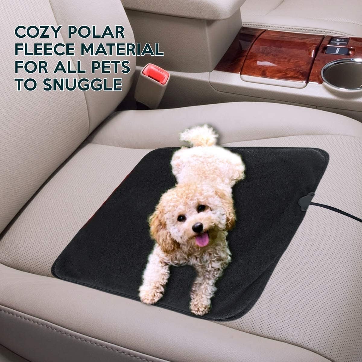 ZONETECH Black Warming Pad Cozy Warmth in Cold Weather, Perfectly Sized for Comfort and Portability for Pets