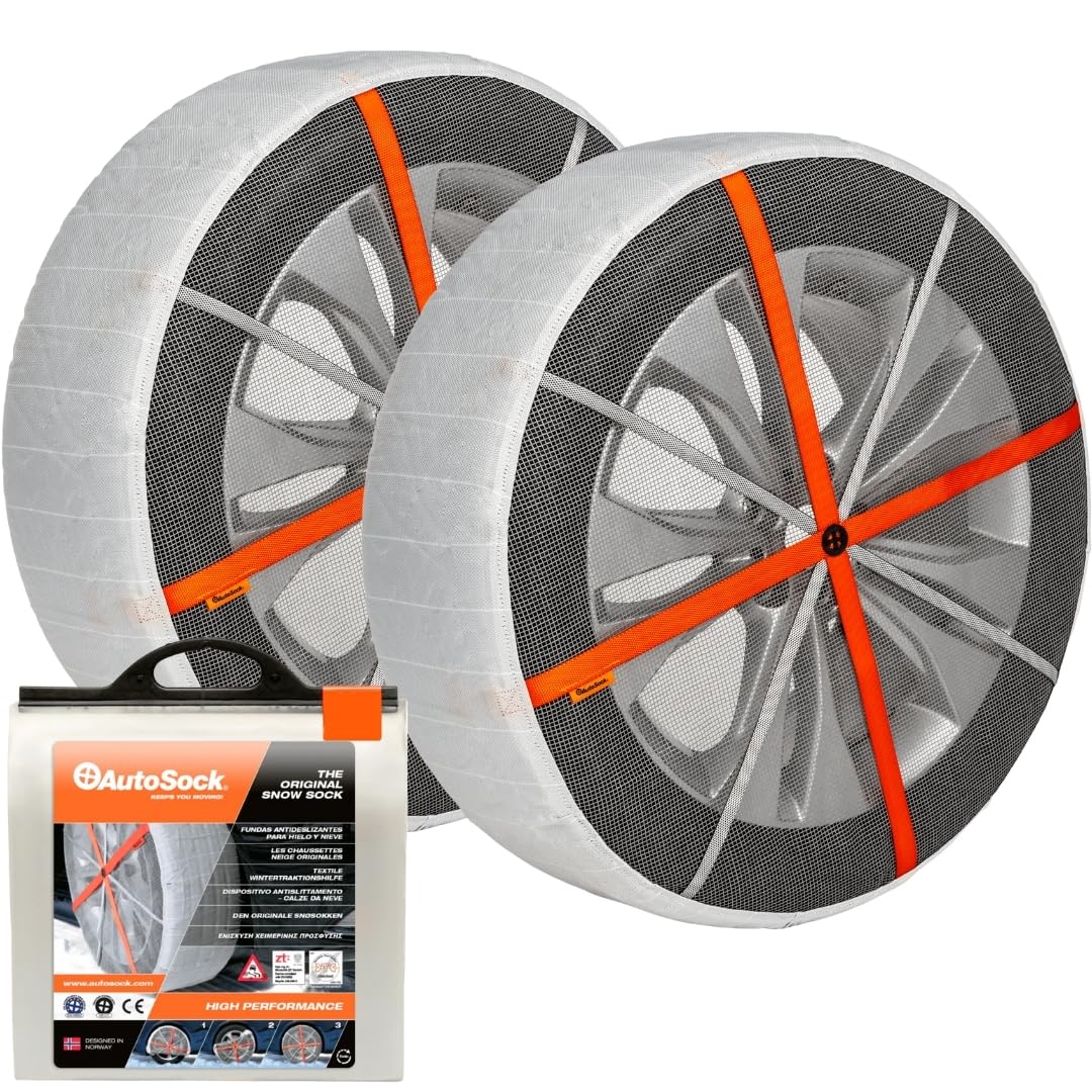 AutoSock for Passenger Vehicles HP645, Snow Socks for Tires, Pack of 2