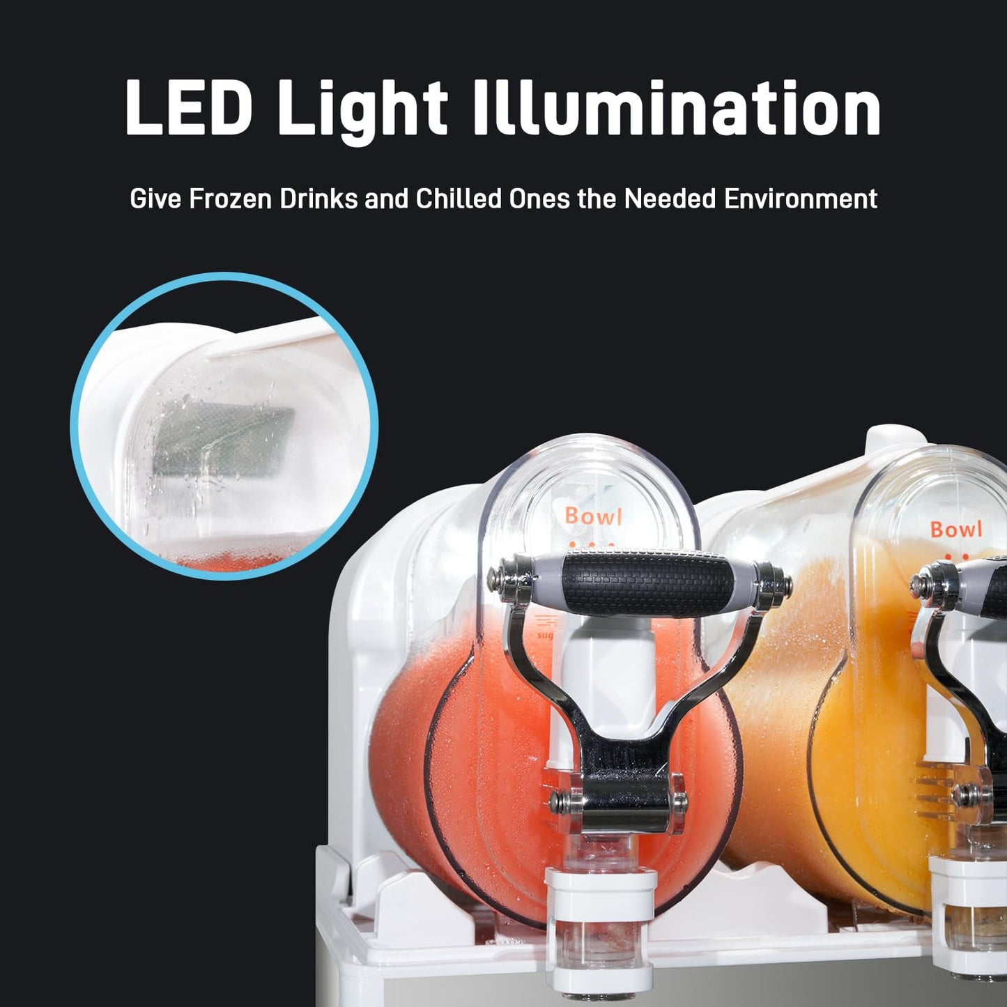 Commercial Slushy Machine, 3Lx3 Tank,Frozen Drink Machine Smoothie Slushy Maker，Cannot make alcoholic beverage