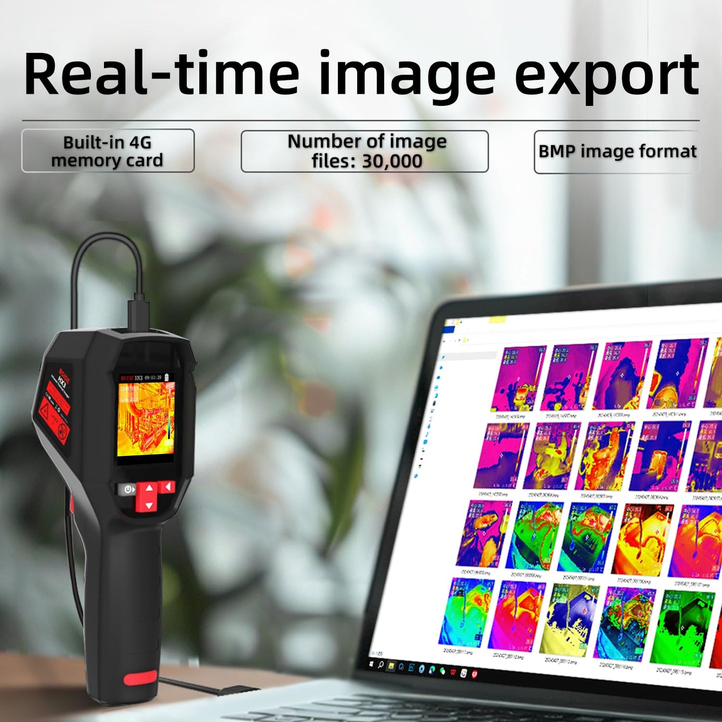 BSIDE Thermal Imaging Camera 240×240 Resolution 15 Color Palettes Infrared Thermal Camera -4°F to 1022°F 25Hz Rechargeable Handheld Thermal Imager with Laser Pointer 50°FOV for Home Inspection HVAC