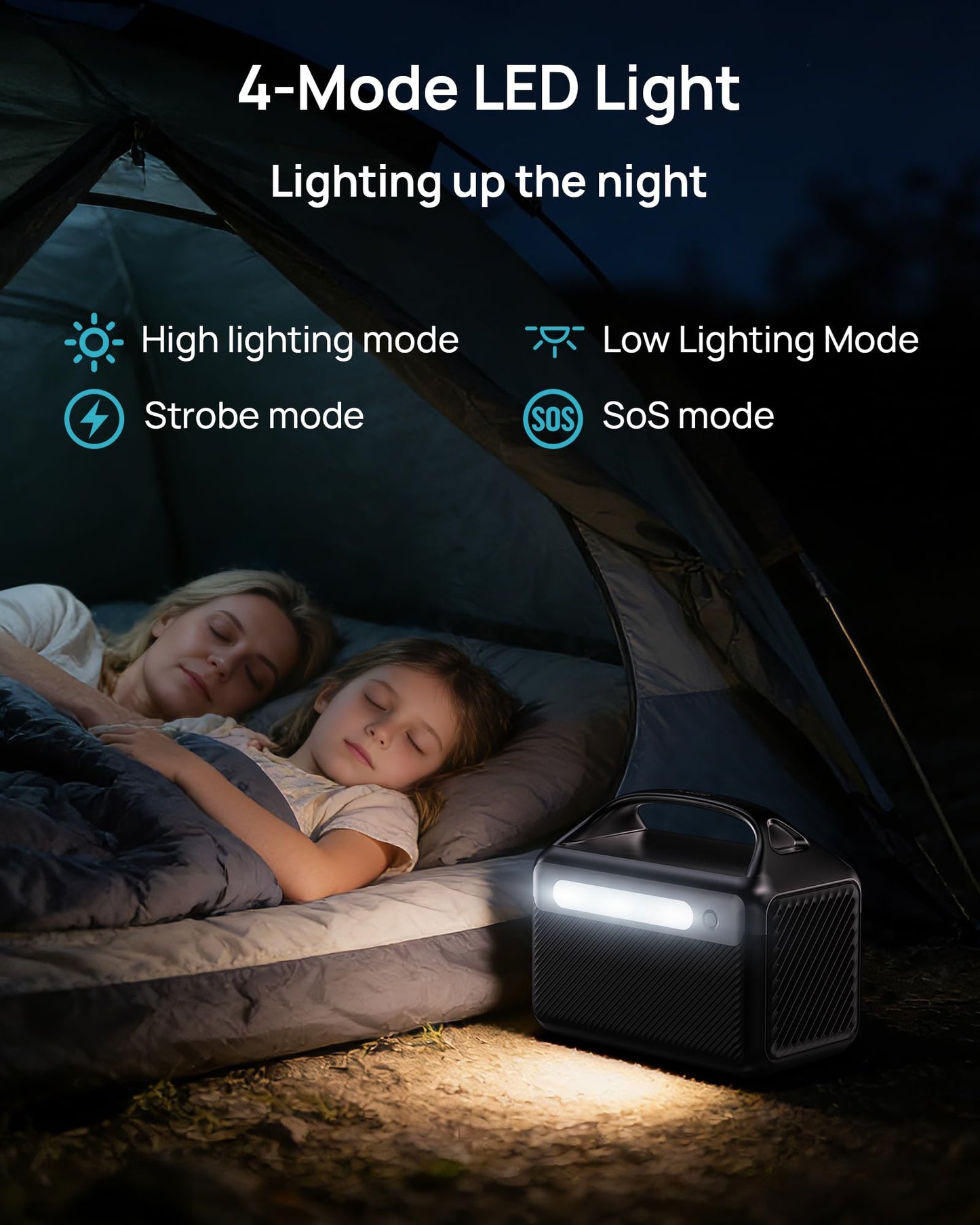 DaranEner Portable Power Station, 300W (Surge 600W) 192Wh(60,000mAh) Power Bank with 110V AC Outlet, LiFePO4 Battery for Home Emergency, Camping, Travel,& Outdoor Electronics(Option Solar Generator)