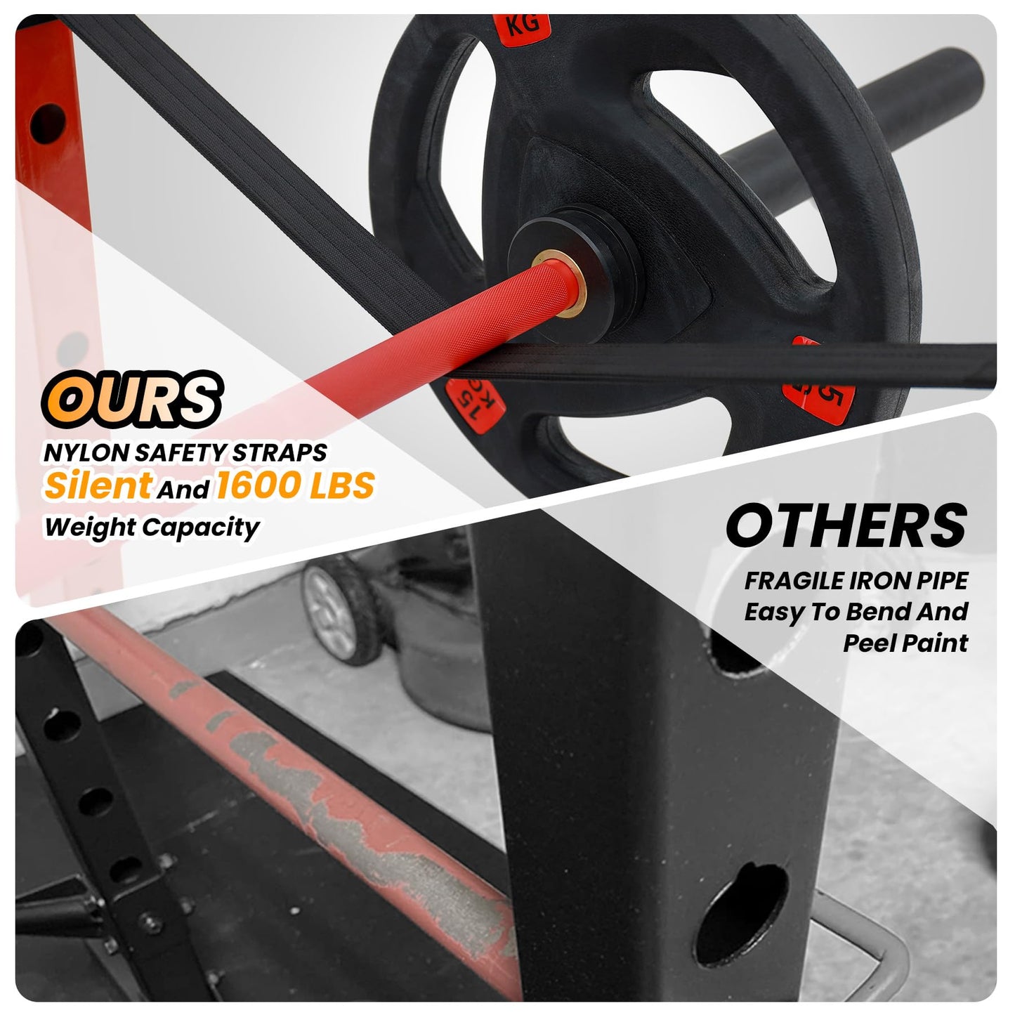 Power Cage with LAT Pulldown Machine - Squat Rack for Home Gym, Multi-Functional Weight Cage with Cable Pulley System, Dip Bars & Landmine Attachment