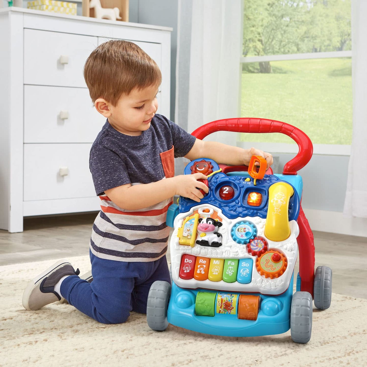 VTech Sit-to-Stand Learning Walker (Frustration Free Packaging), Blue