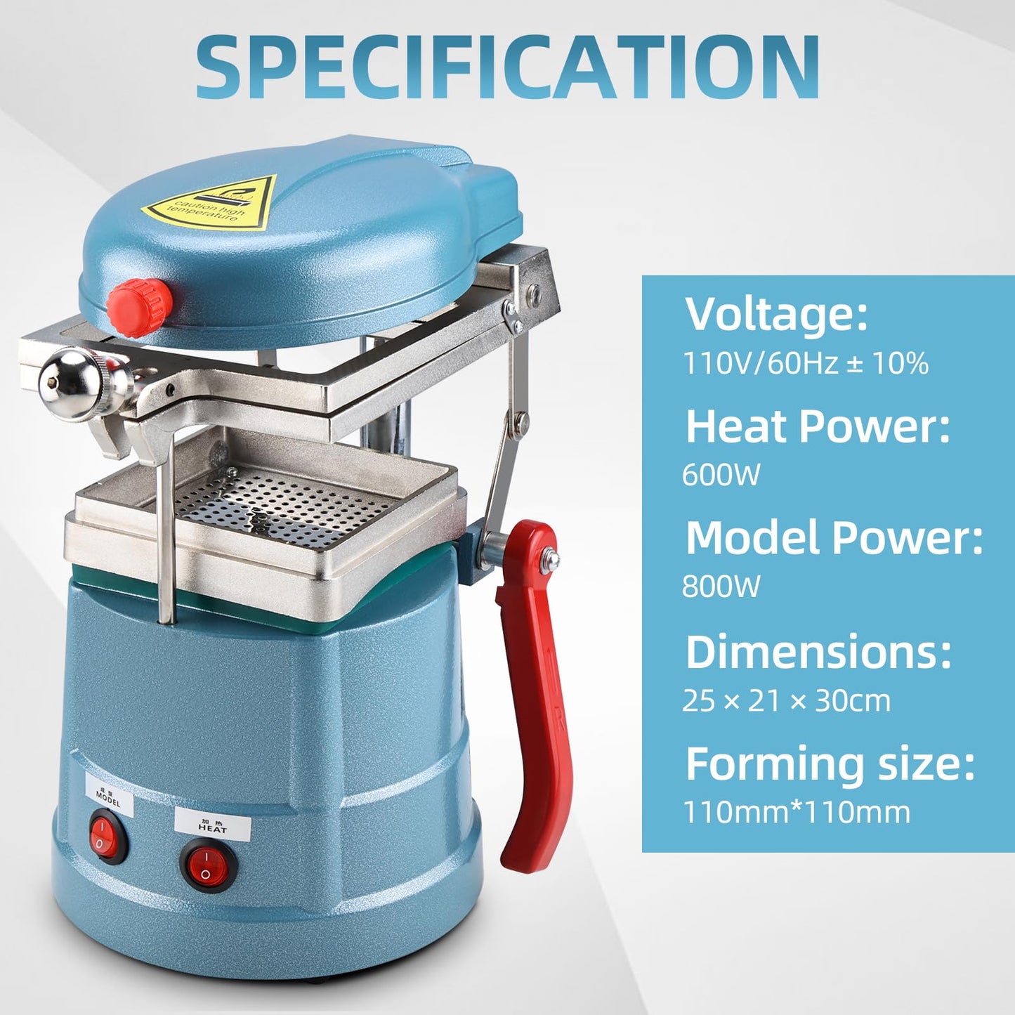 NORJIN Vacuum Forming Machine 110V, Lab Equipment Vacuum Suction Heat Molding Former with Steel Balls