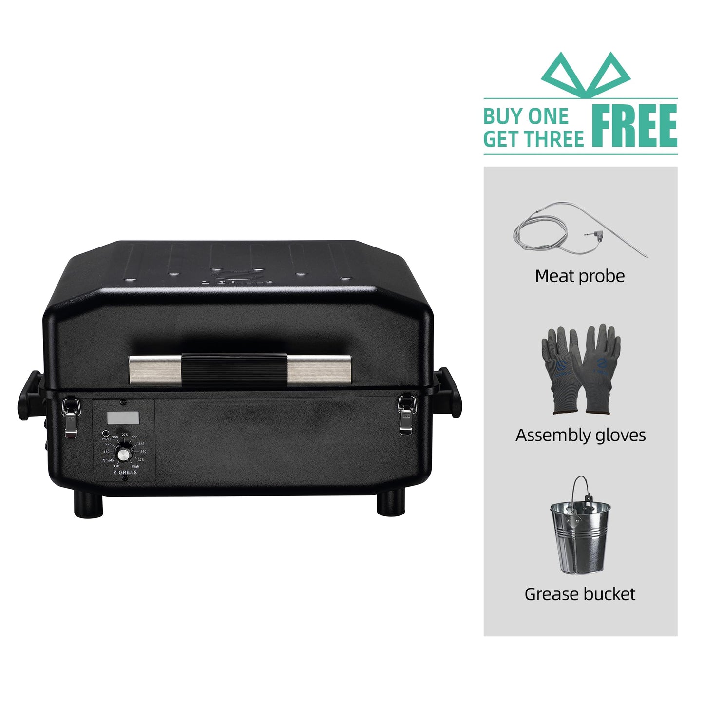Z GRILLS Portable Pellet Grill Table Top BBQ Smoker with Digital Control, ZPG-200A