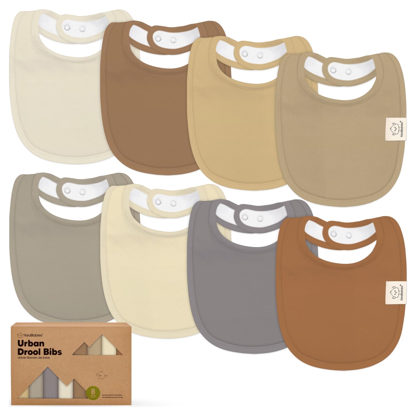 8-Pack Organic Baby Bibs for Boys, Girls - Soft Cotton Drooling and Teething Bibs for Baby Girl & Boy, Extra Absorbent, Easy to Clean & Put On for Toddler, Newborn, Infant 0-24 Months (Sweet Charm)