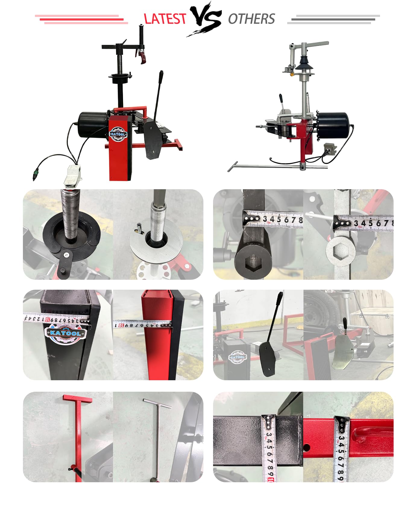 KATOOL Mini Tire Changer Machine 39" MAX. Wheel Diameter KT-1030P Tire Machine Small Wheel Changers Tire Repair Tools