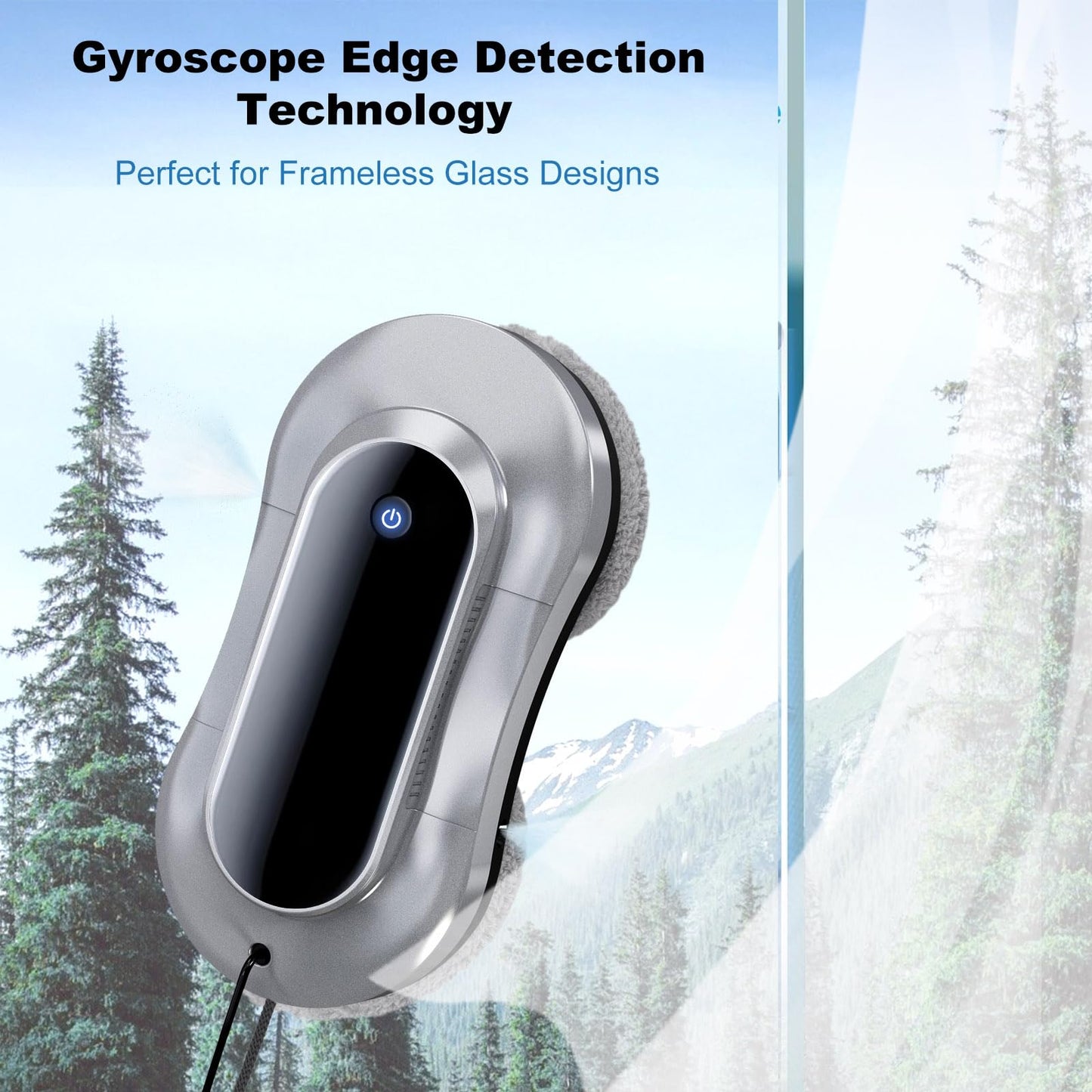 eTRY Automatic Window Cleaning Robot, Auto Dual Water Spray & AI Path Planning,Edge Detection & Remote Control, Smart Window Cleaner Robot for Highrise Glass Inside & Outside