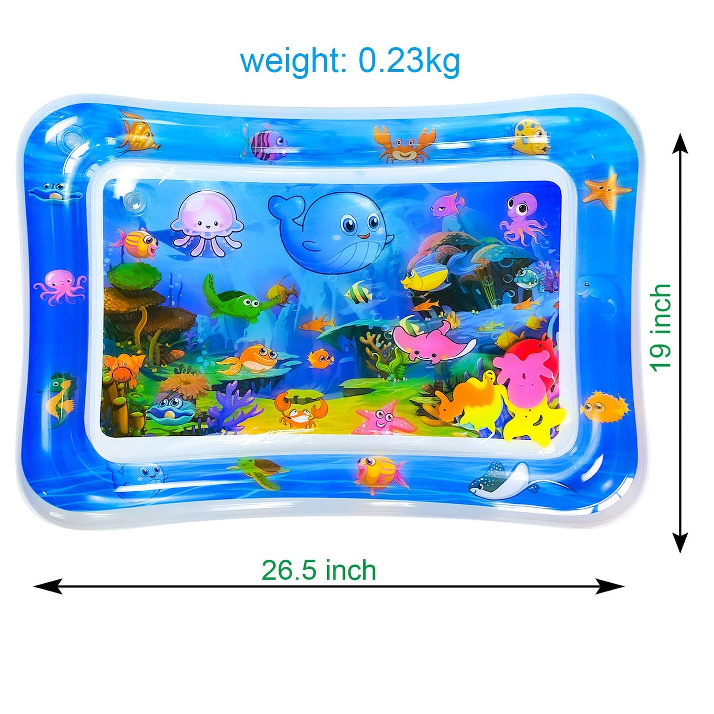 ZHUYNXIR Water mat Infant Toys, Water mat Baby, Inflatable Play Mat Water Cushion Baby Toys, Fun Early Development Activity Play Center for Newborn (27.5x20 in)