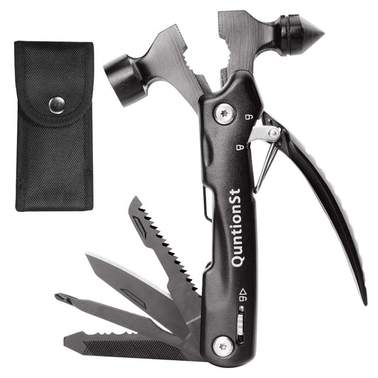 Mens Stocking Stuffers, Gifts for Men, Survival Hammer Multitool,Christmas Gifts for Dad, Emergency Escape Car Safety Hammer Multi-Tool 12 in 1,Cool Gadgets forCamping Hiking Household,Mini Multi tool