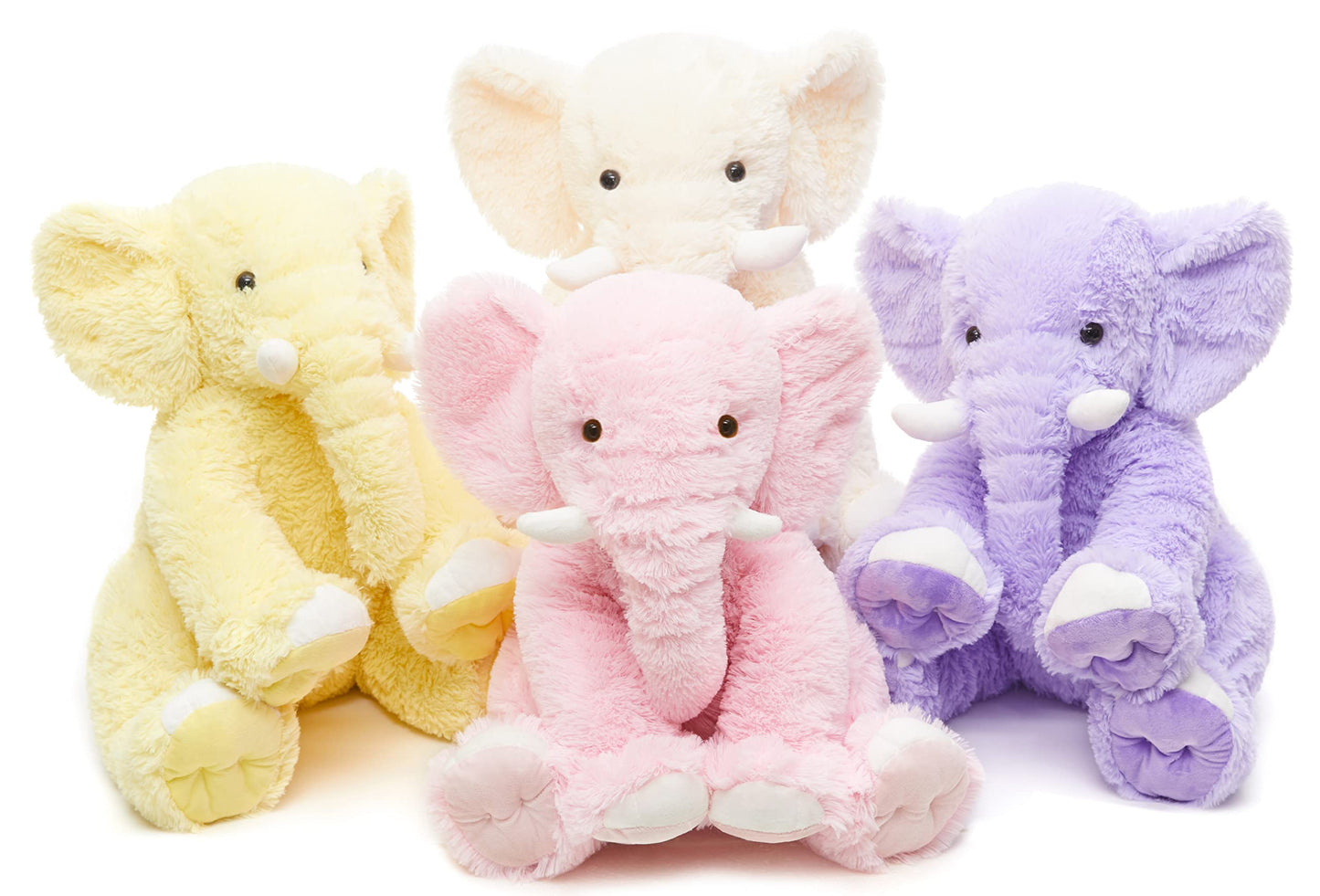MorisMos Large Elephant Stuffed Animal, 19.6inch Soft Stuffed Elephant Plush Companion Gifts for Girls Boys, Purple
