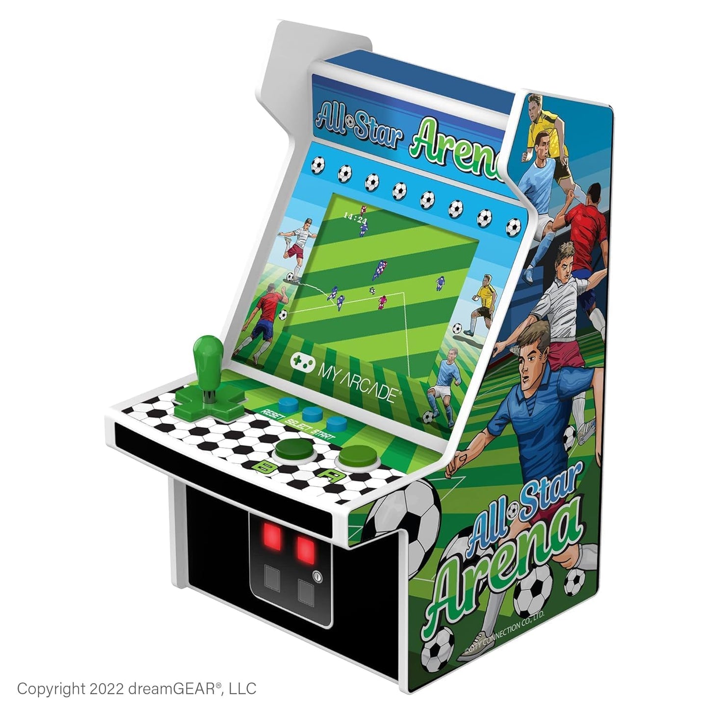 My Arcade All Star Arena Micro Player- Fully Portable Mini Arcade Machine with 307 Retro Games, 2.75" Screen,White