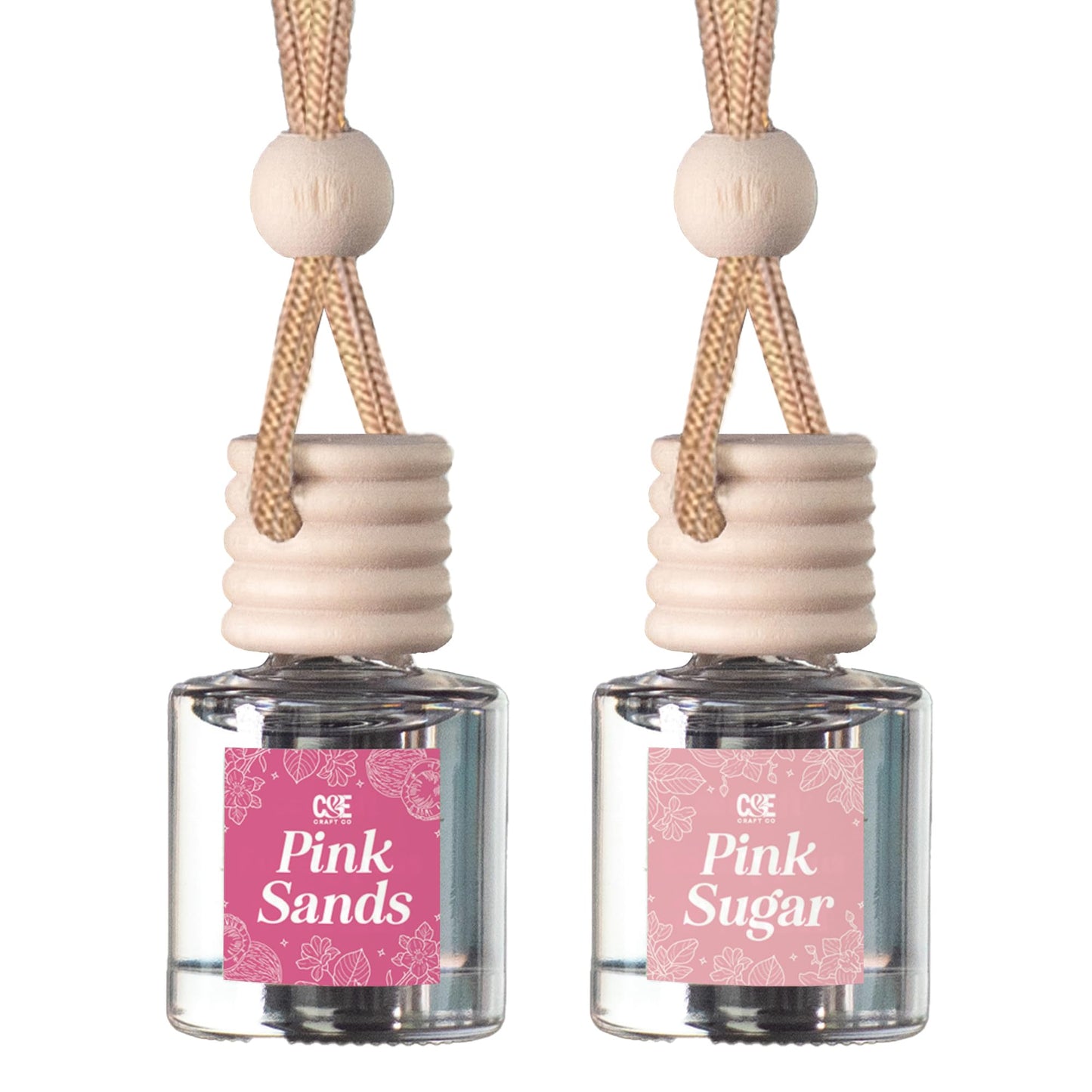 CANDECraftCo Car Air Hanging Fragrance Oil, Car Auto Freshener for Essential Oils, Scents Fragrance Aromatherapy Automobile Diffuser, Long Lasting (Berry Mimosa + Champagne)