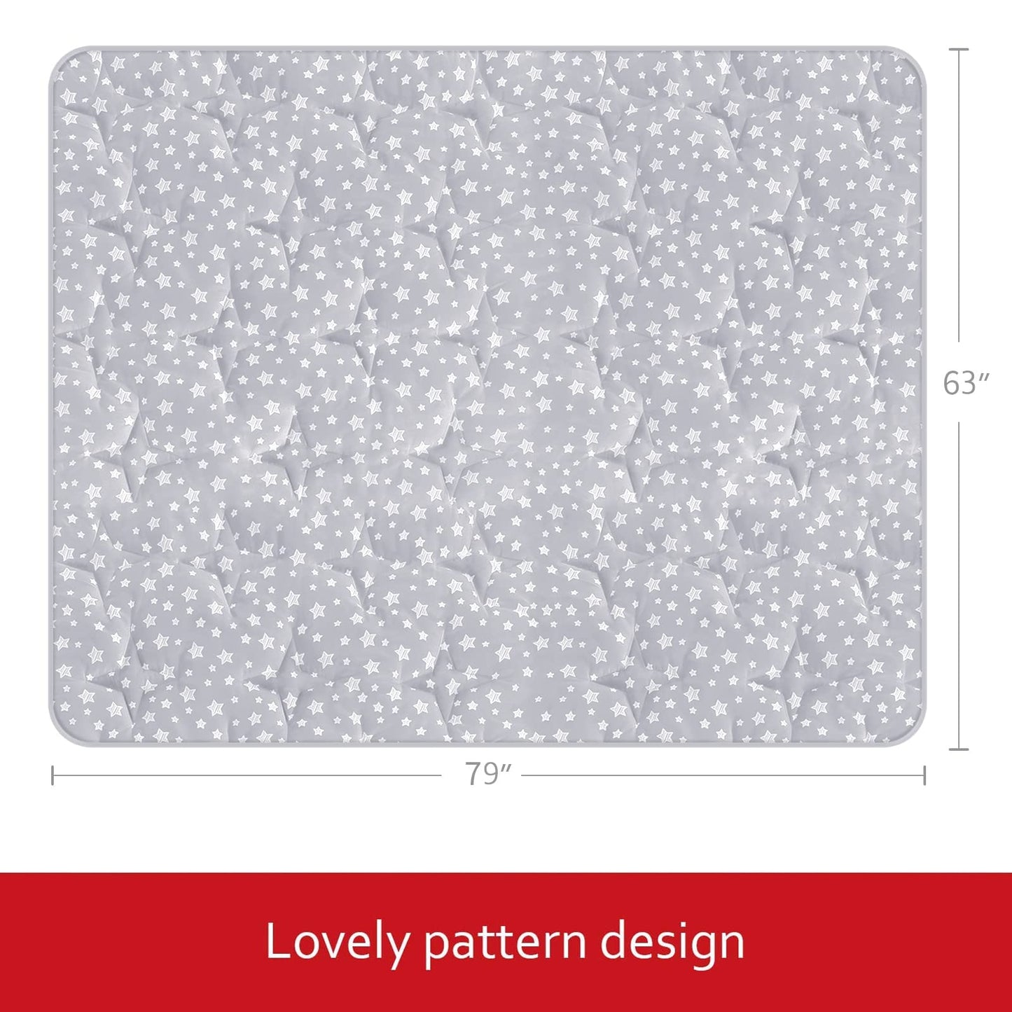 Baby Play Mat, Extra Large Thick Floor Play Mat, Non Slip Padded Baby Play Mat for Playing 79x63 Inches, One-Piece Baby Floor Mat for Babies, Toddlers