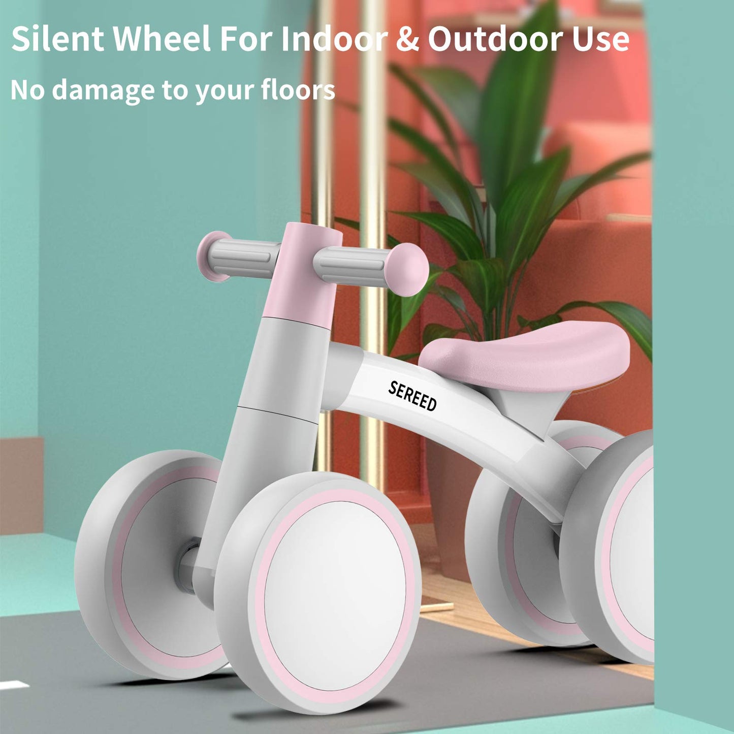 SEREED Baby Balance Bike Toys for 1 Year Old Girl Gifts, Baby Walker, One Year Old Girl Birthday Gifts, 12-24 Months Toddler Balance Bike, First Birthday Gifts