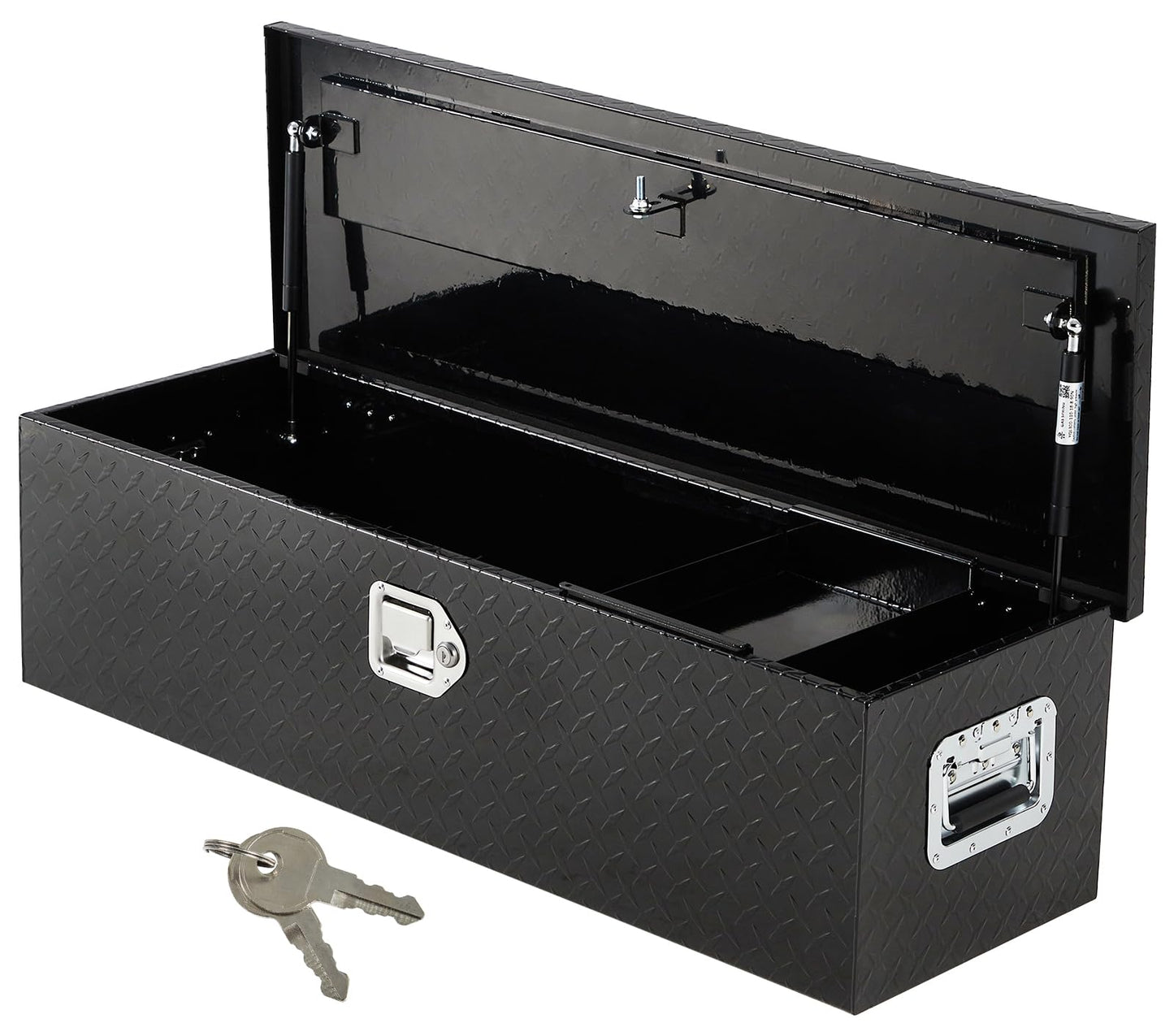 GarveeTech 39 Inch Aluminum Truck Tool Box, Truck Bed Storage Box with Security Lock and Wider Handles, Heavy Duty Waterproof Tool Box Organizer Chest for Pick Up Truck Rv Trailer - Black