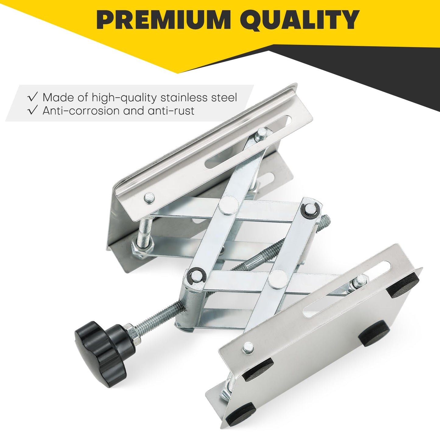 Acymner 4" x 4" Lift Table Lab Scissor Stand Platform | Stainless Steel Laboratory Lift Stand, Lab Lift Stand Table Lifting Jack Platform, Expandable Lift Height Range 1.7"/45mm to 5.9"/150mm