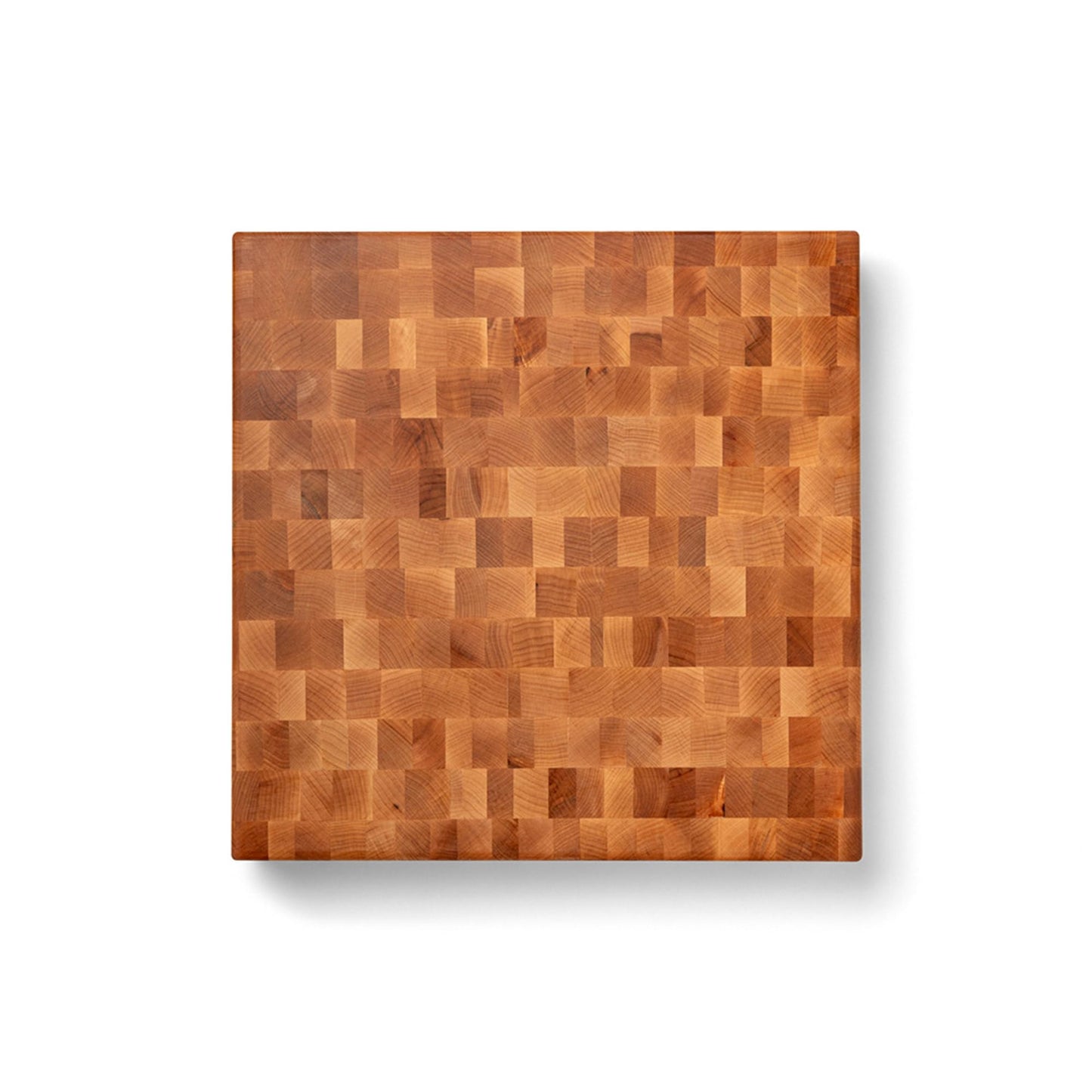 John Boos CCB Series Square Wooden Maple Cutting Board 18”x18” – 3” Thick, 26-lb Reversible Butcher Block with End-Grain & Finger Grips – Made in the USA