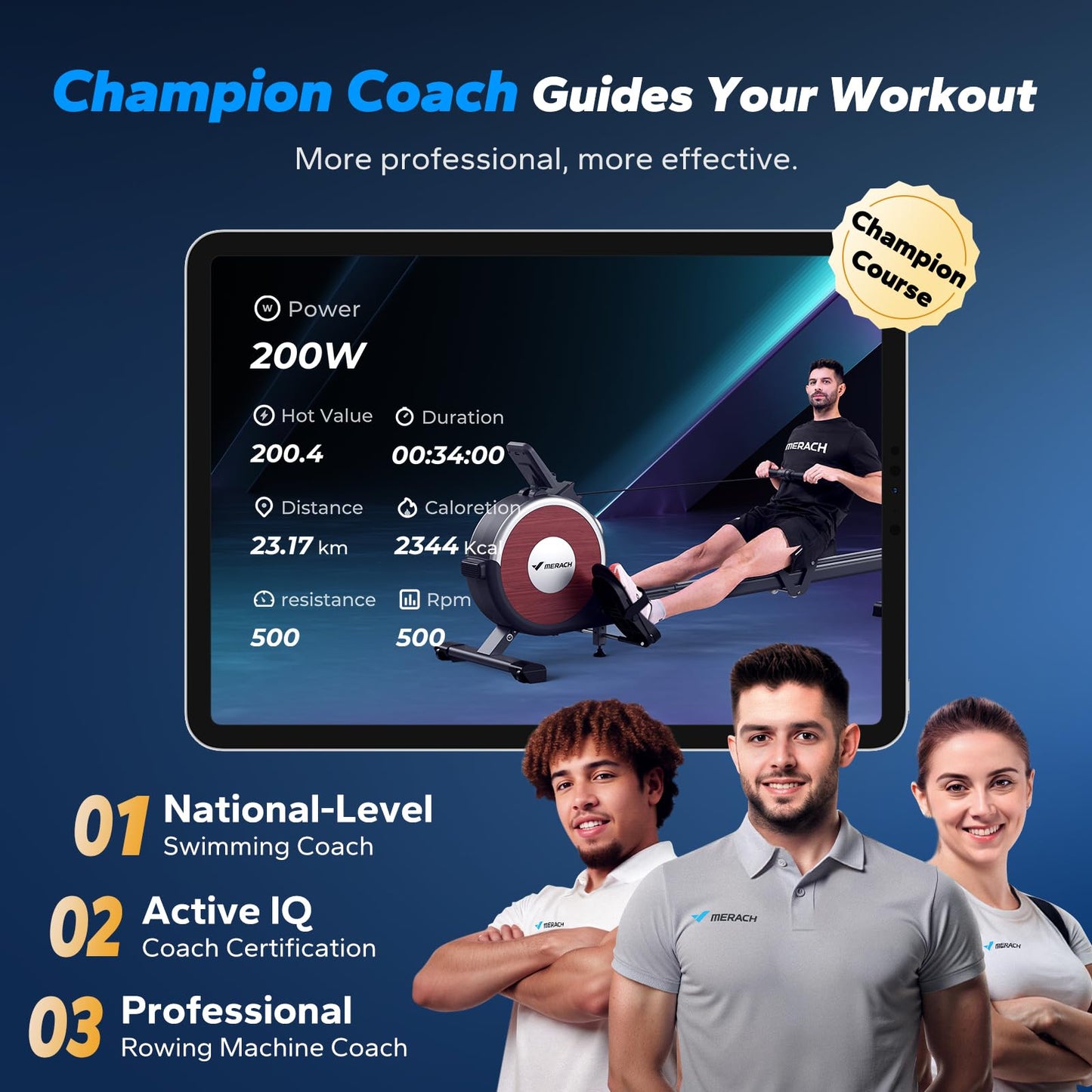 Rowing Machine, MERACH Bluetooth Magnetic Rower Machine with Dual Slide Rail, 16 Levels of Electromagnetic Resistance, Max 350lb Weight Capacity, App Compatible, Rowing Machines for Home Use