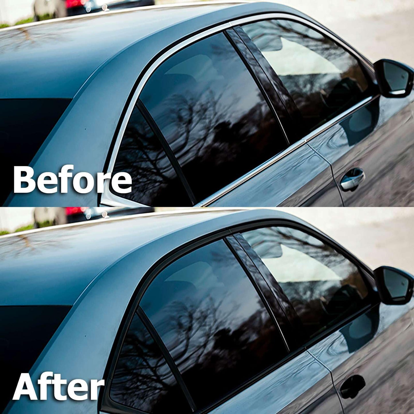4 inchesx75 Feet Gloss Black Vinyl Wrap Kit for Black Out Chrome Delete Window Trim Door Trim Made from Genuine 3M 2080 Film