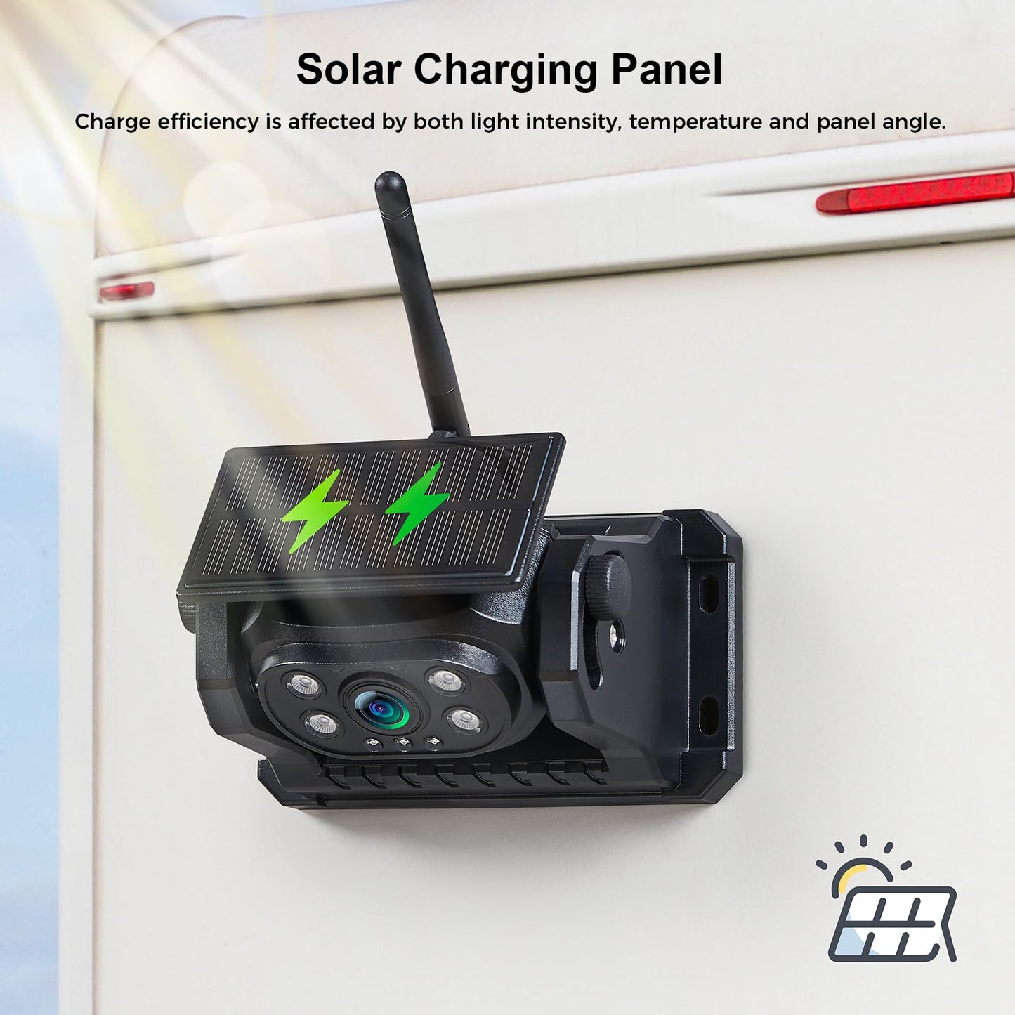 VOONOA 2 Magnetic Wireless Backup Camera with 7'' HD 1080P DVR Monitor System, 15000mAh Rechargeable Waterproof Dual Solar Reverse Camera for Hitch Towing Car Trailer Truck RV VN007
