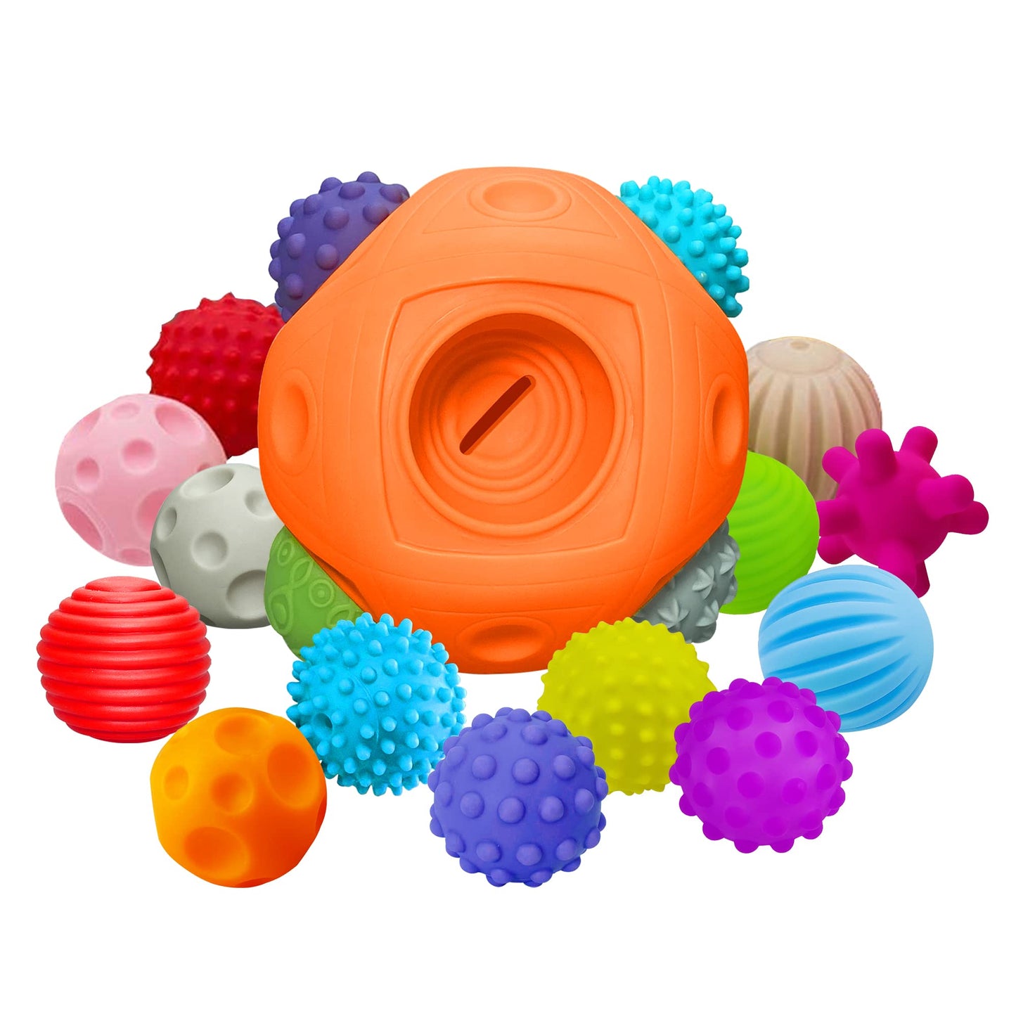 ROHSCE Montessori Toys for Babies 3 Months+, 12Pcs Baby Balls 3 to 12 Month for Babies & Toddlers 3M+, Educational Toys for Babies 6-12 Months